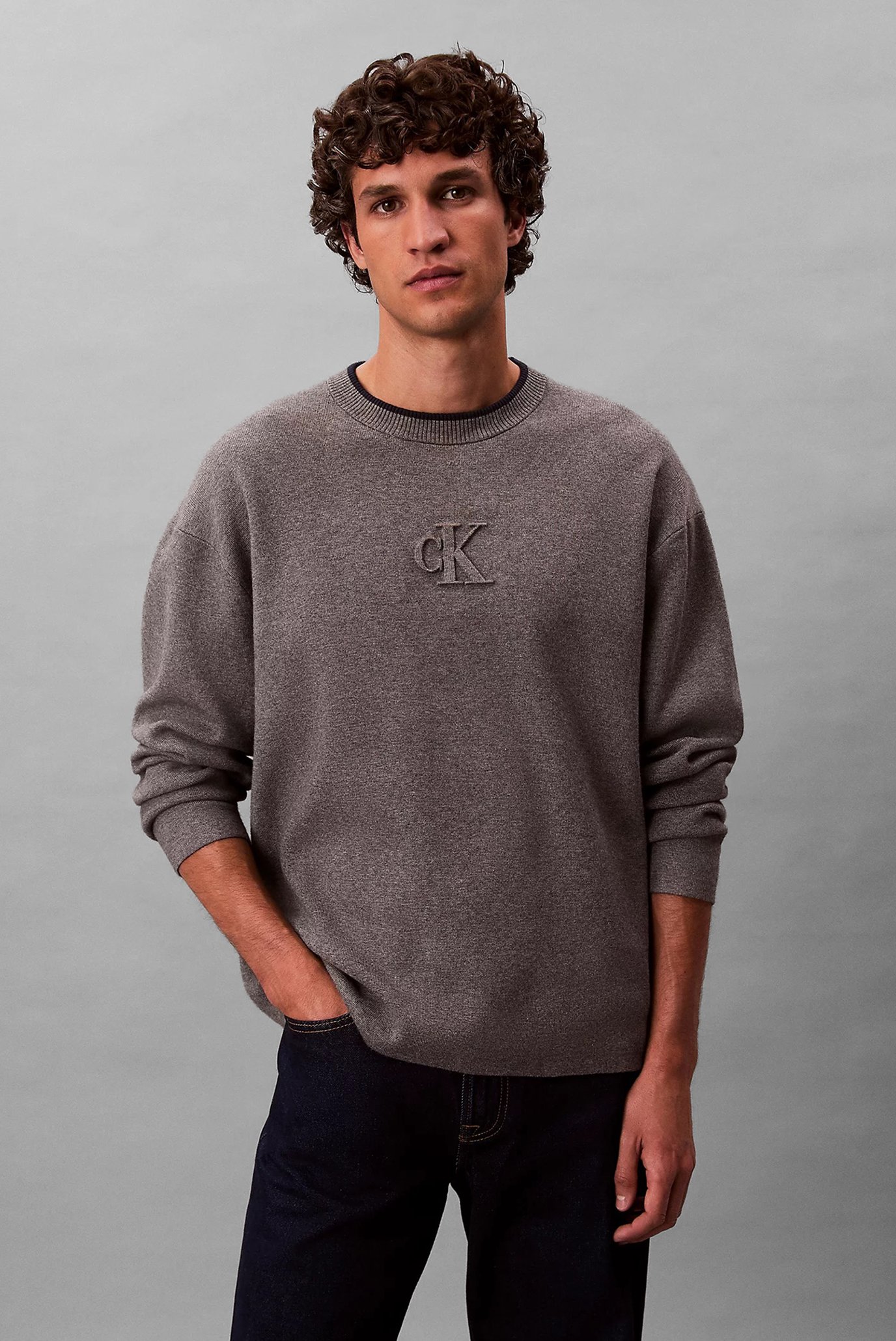 Свитер LS EMBOSSED LOGO CREWNK SWEATER 1