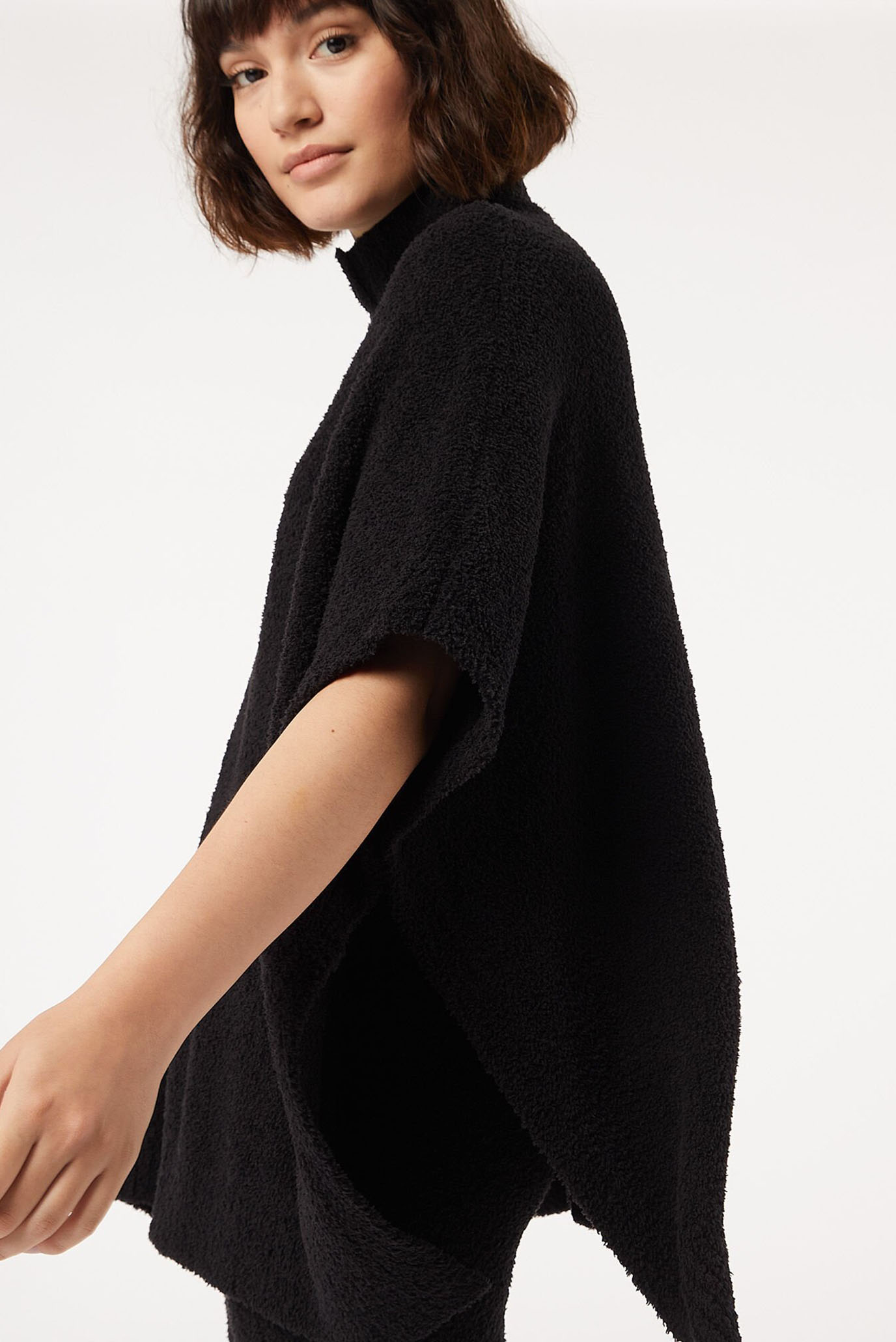 Женское черное пончо BIJAN 3