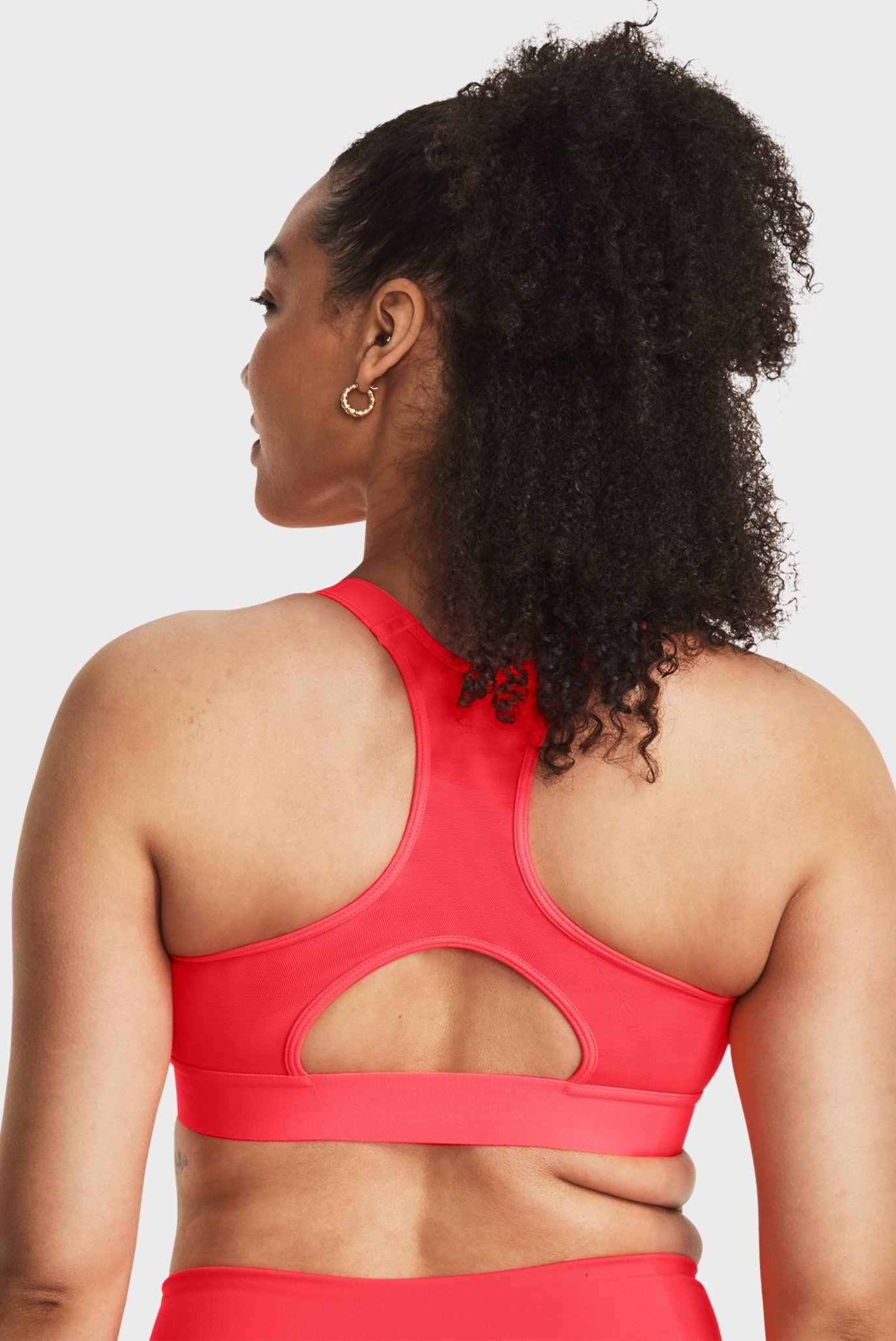 Женский коралловый спортивный топ UA HG Armour High-BLK 5