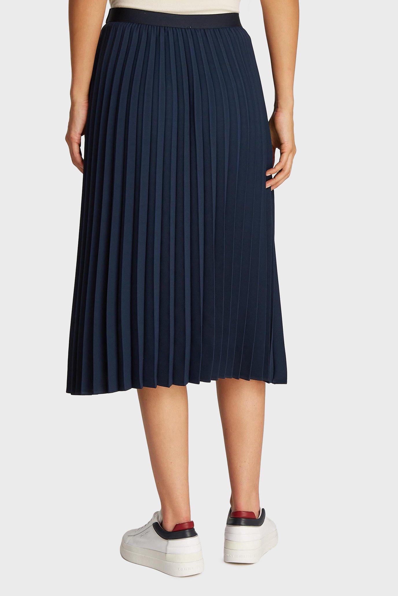 Женская темно-синяя плиссированная юбка FLUID PLEATED PULL ON MIDI SKIRT 3