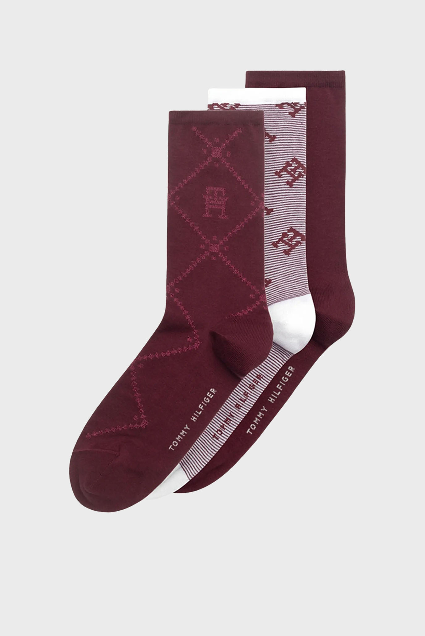 Набор носков/TH WOMEN SOCK 3P MONOGRAM GIFTBOX 1