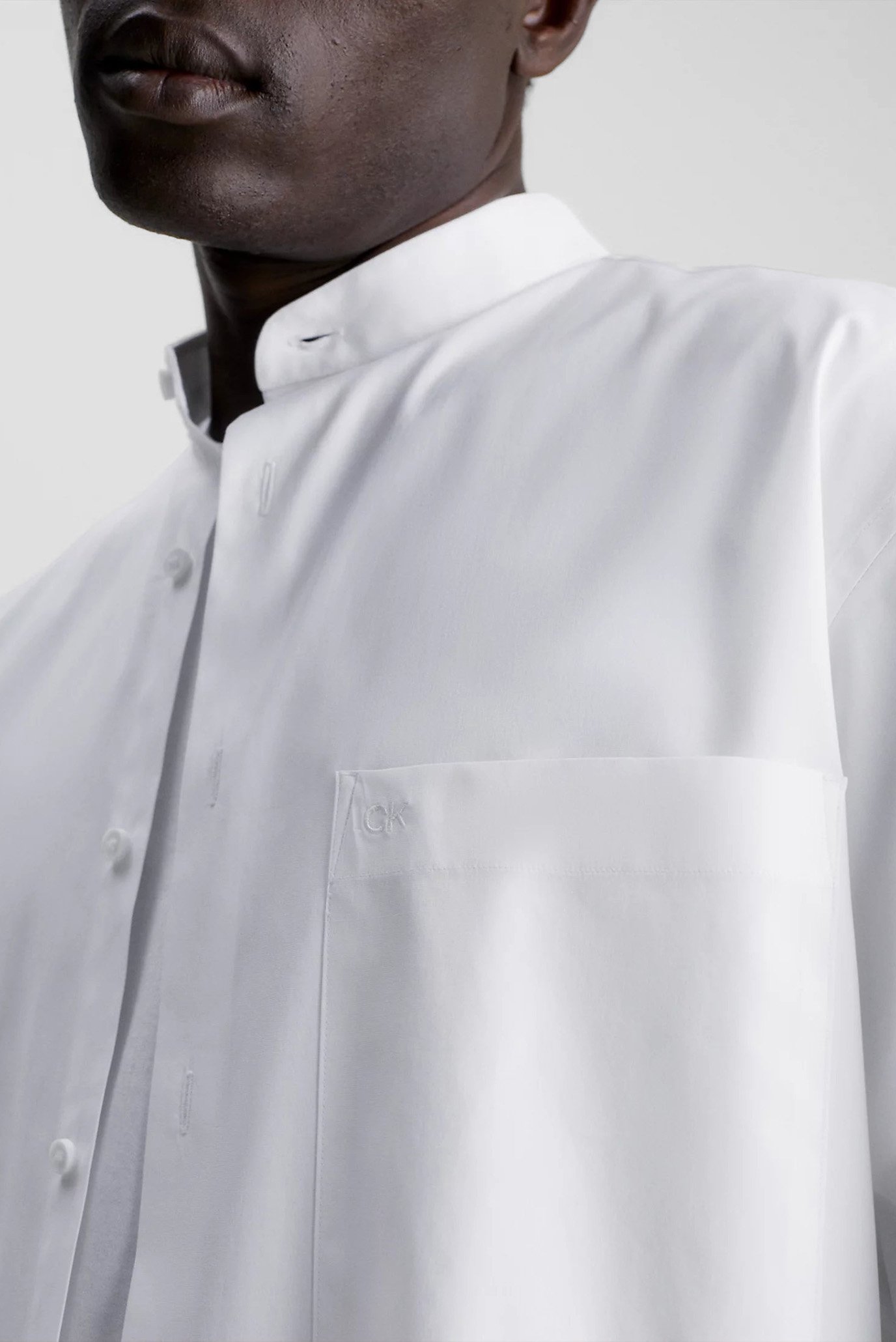 Мужская белая рубашка POPLIN STRETCH MODERN 4