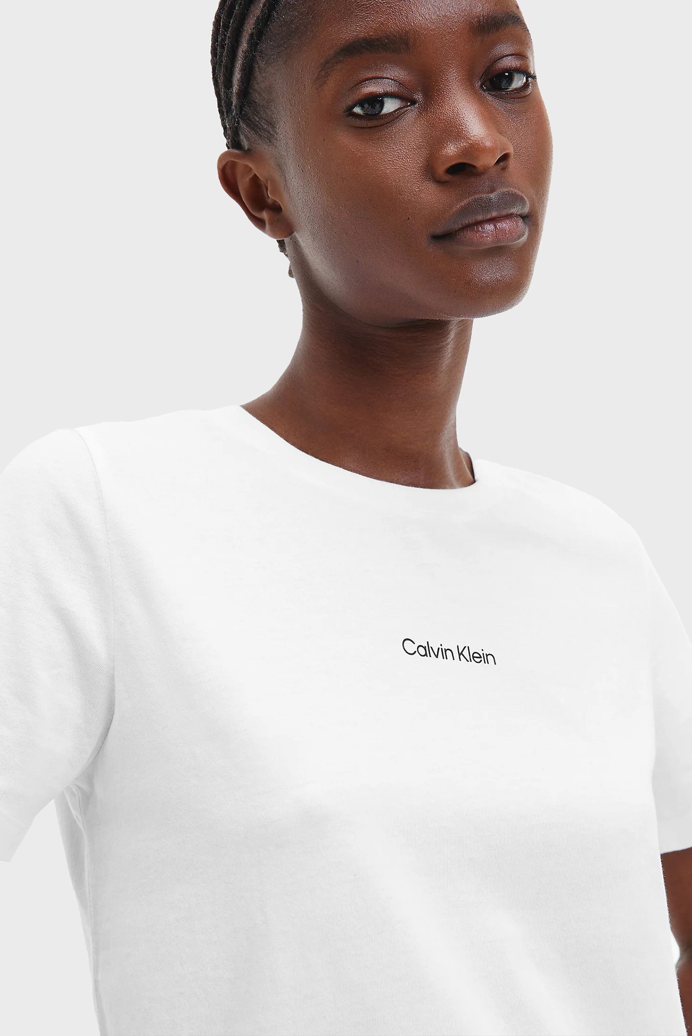 Calvin klein women's logo t shirt best sale