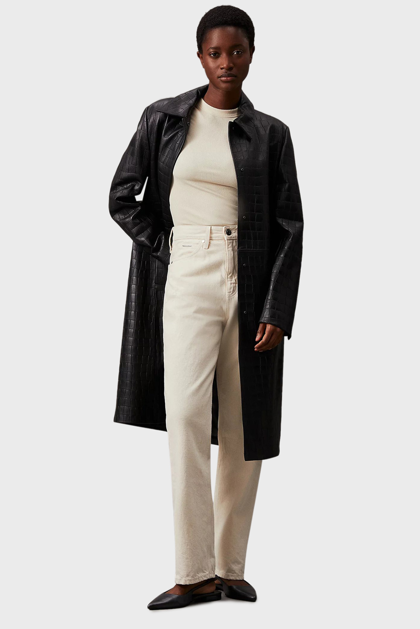 Женский бежевый топ MODAL RIB SLIT DETAIL 4