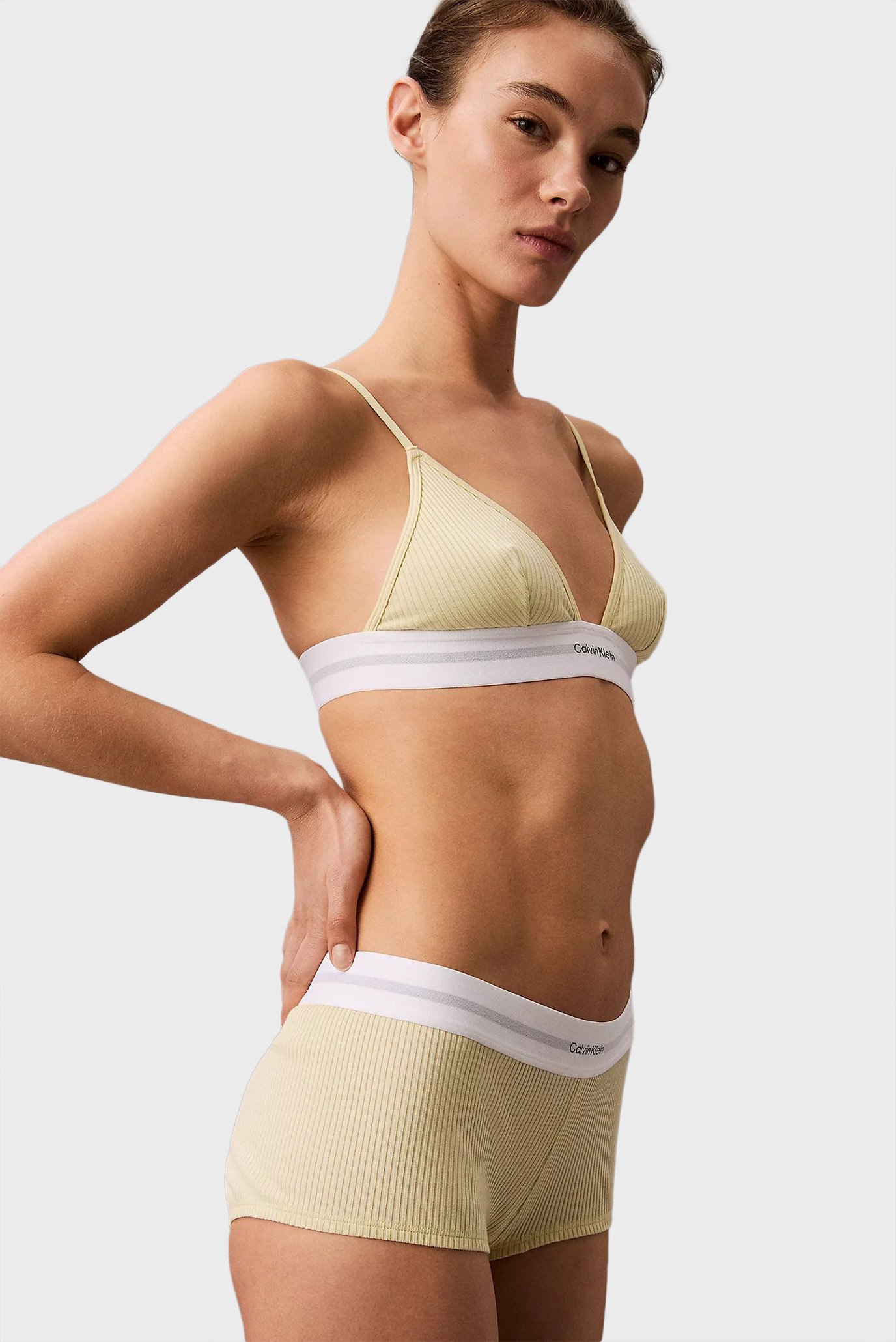 Женские желтые трусики BOYSHORT 4