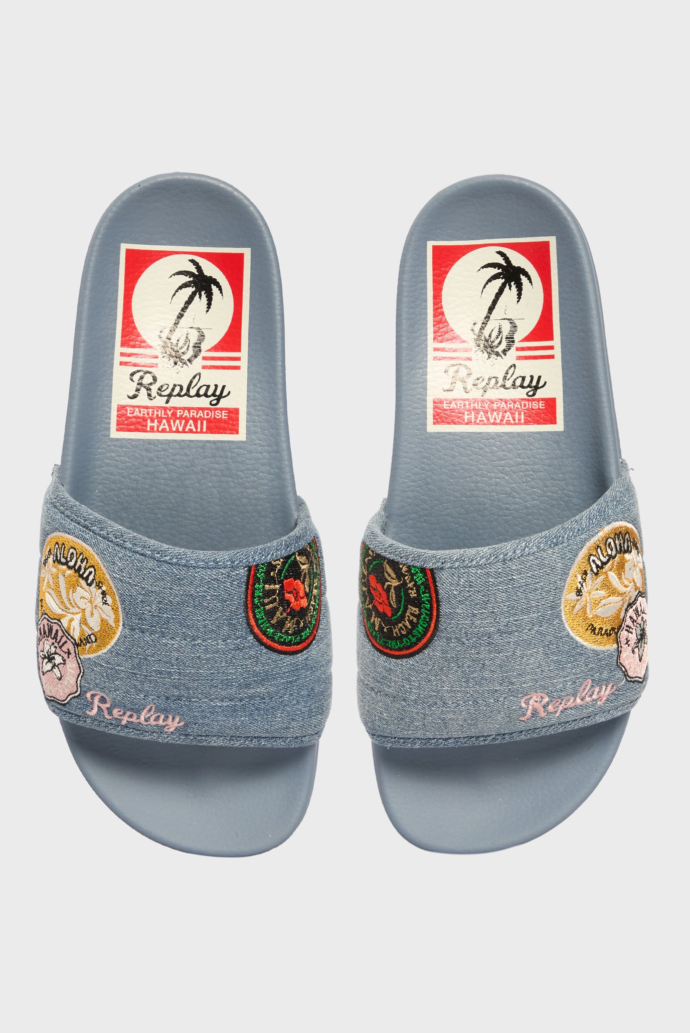 Женские синие джинсовые слайдеры UP W 4