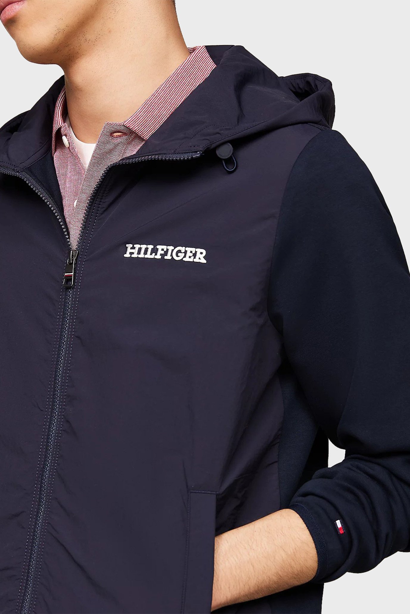 Мужское темно-синее худи MONOTYPE MIX MEDIA HDD ZIP THRU 4