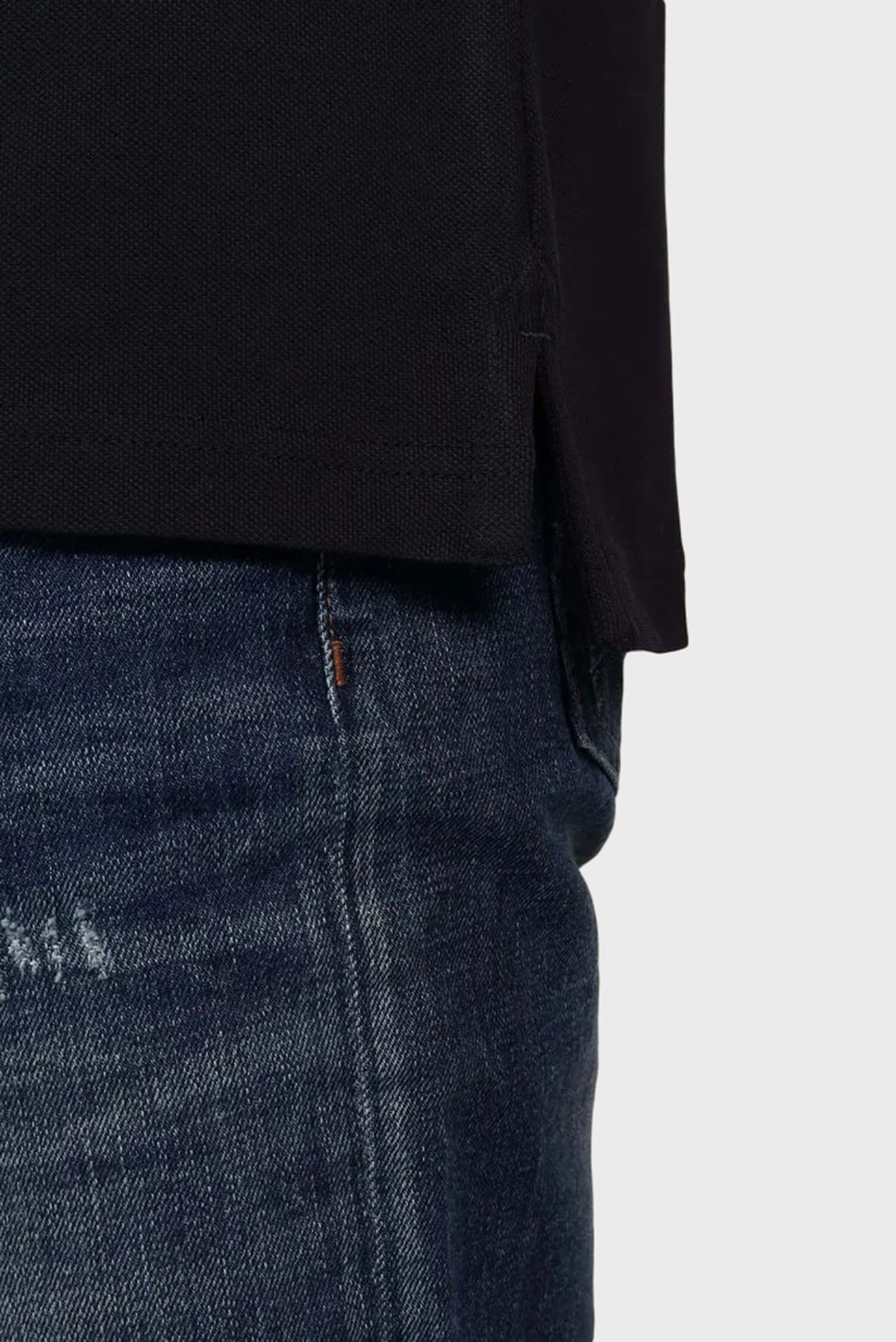 Мужское темно-синее поло MERCERISED UNDERCOLLAR 3