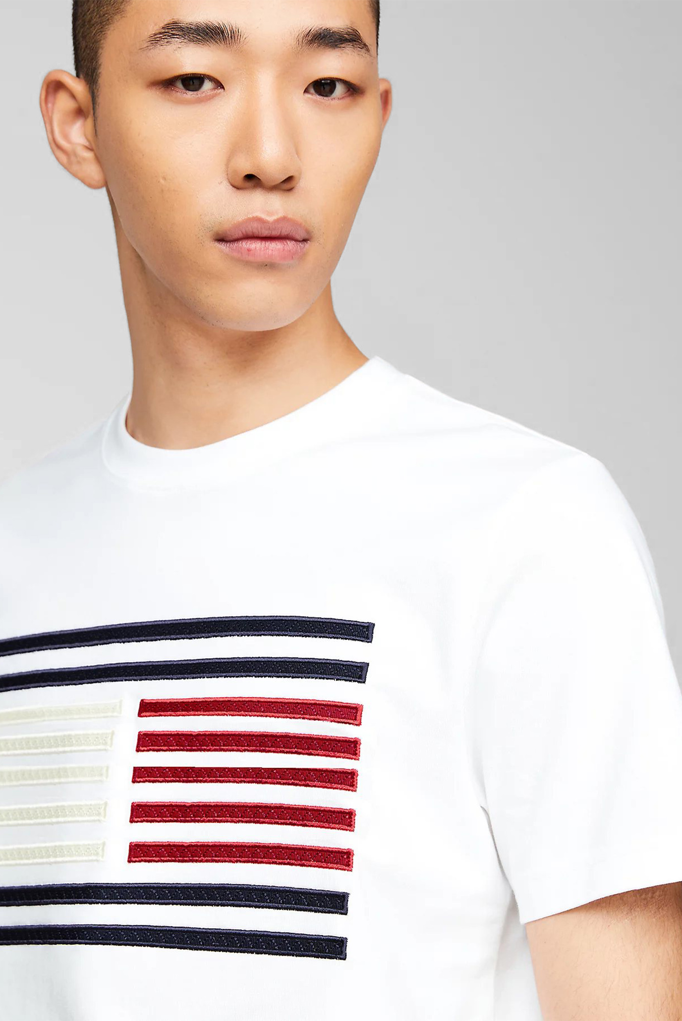 Мужская белая футболка GROSSGRAIN FLAG TEE 4