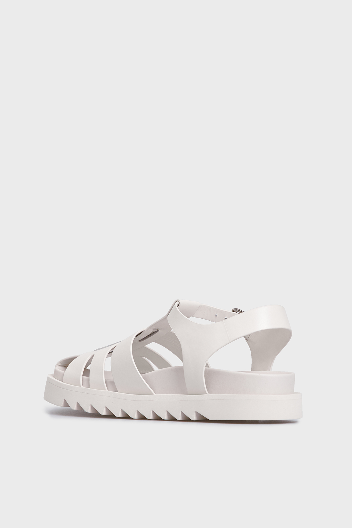 Женские белые кожаные сандалии Rain 10