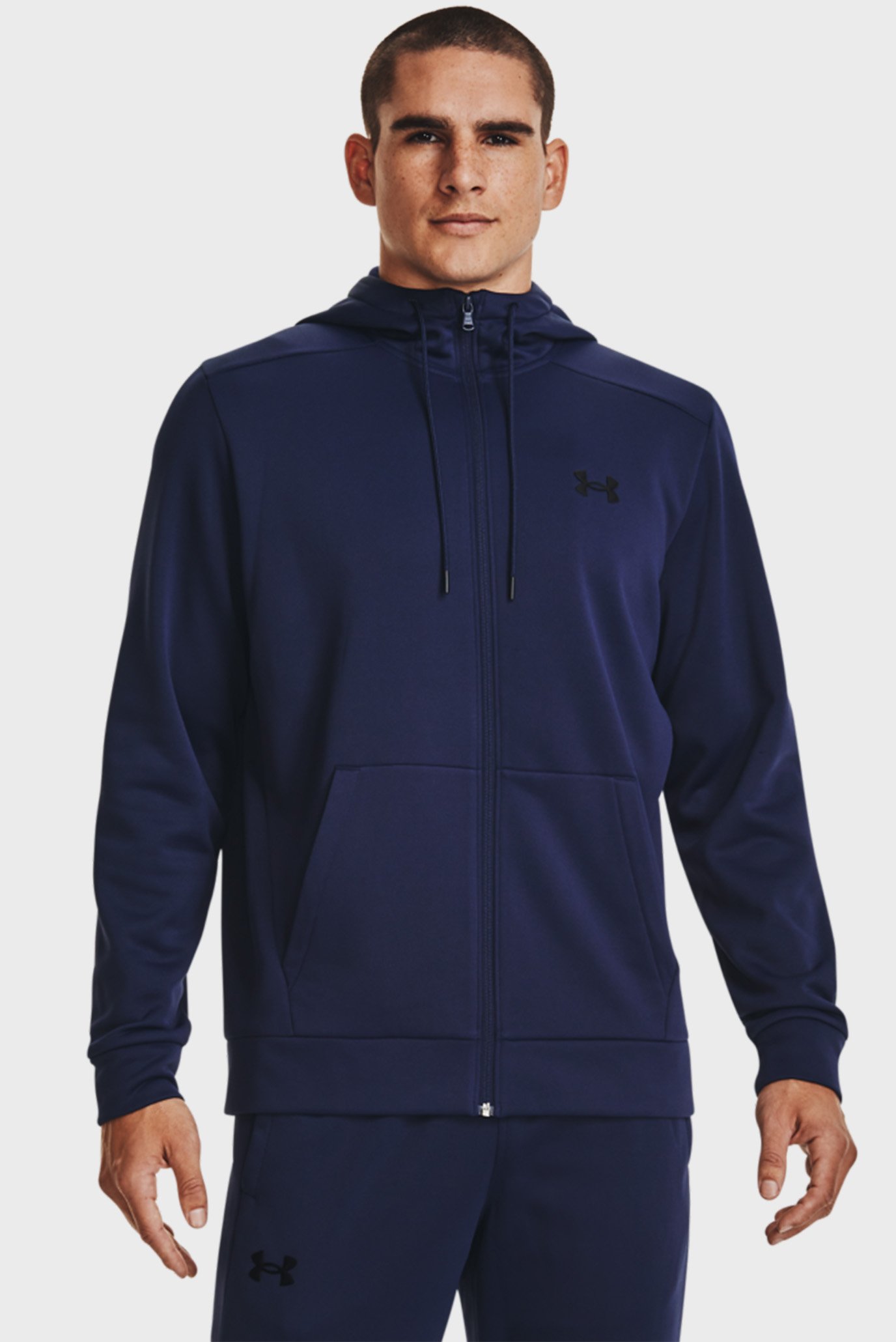 Мужское темно-синее худи UA Armour Fleece FZ Hoodie 7
