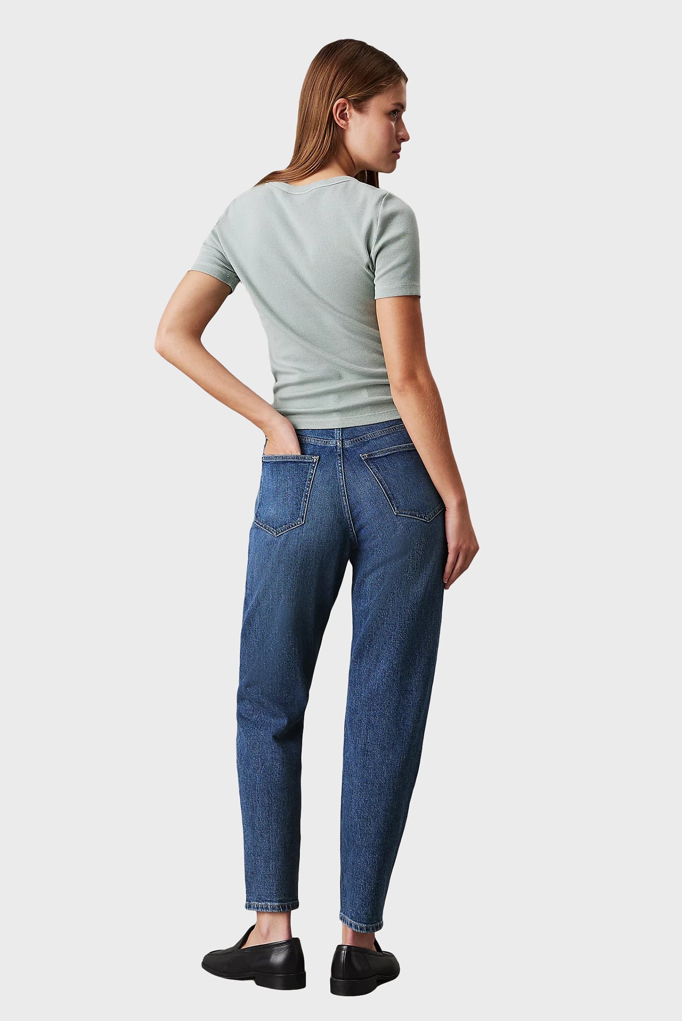 Женские синие джинсы MOM JEAN 3