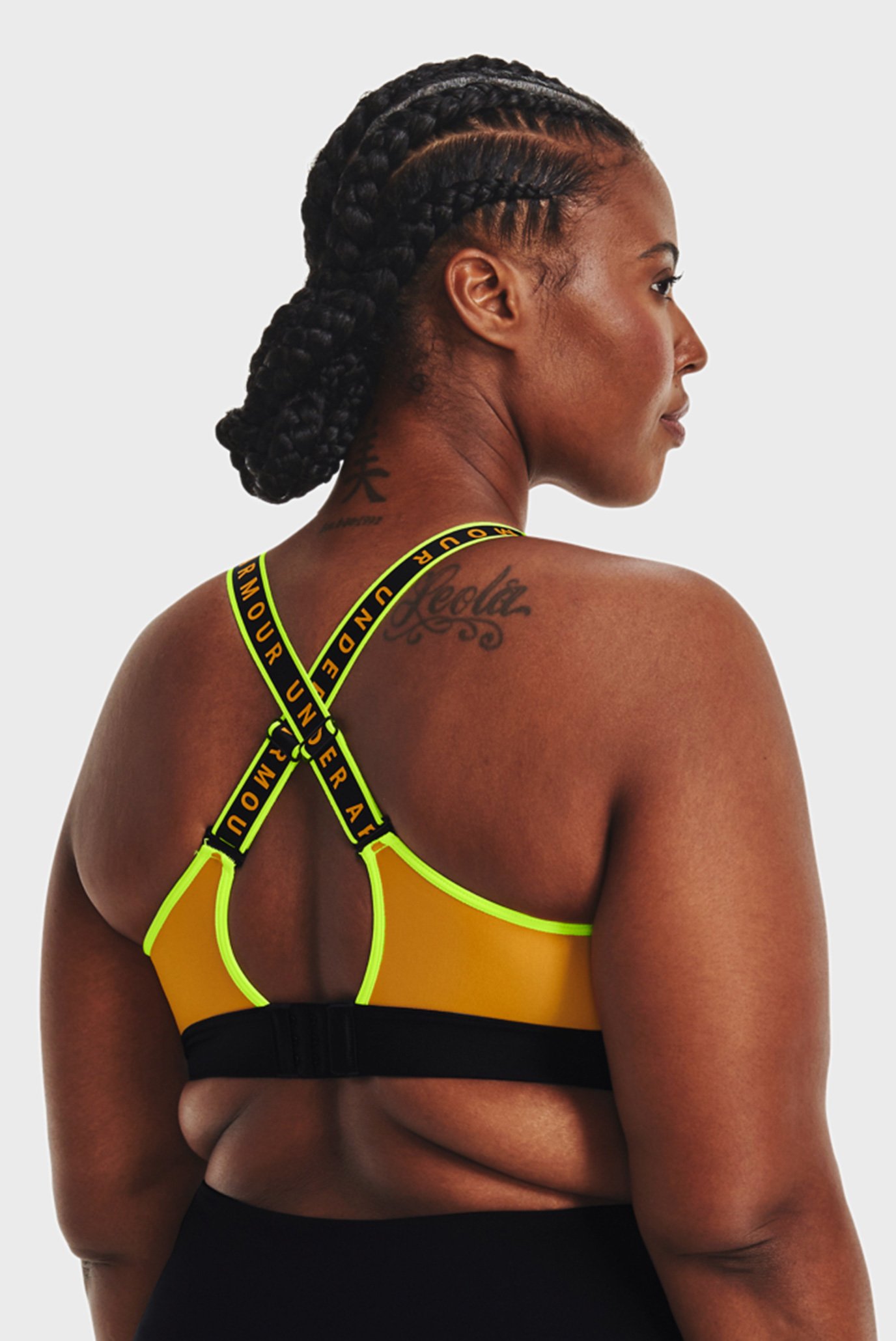Женский оранжевый топ UA Infinity Mid Bra Blocked Under Armour Женский оранжевый топ UA Infinity Mid Bra Blocked 4