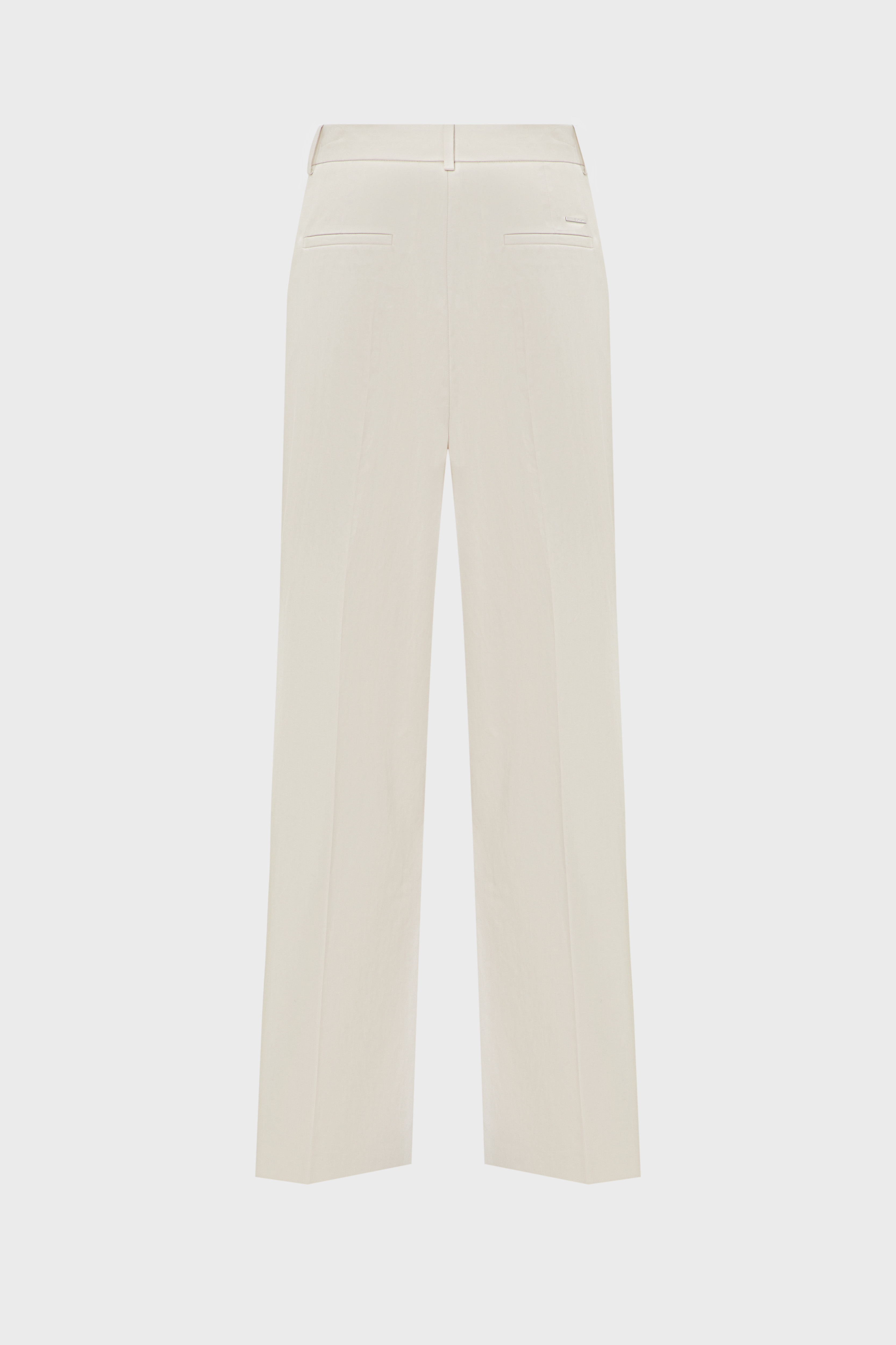 Женские бежевые брюки COTTON BLEND WIDE LEG 3