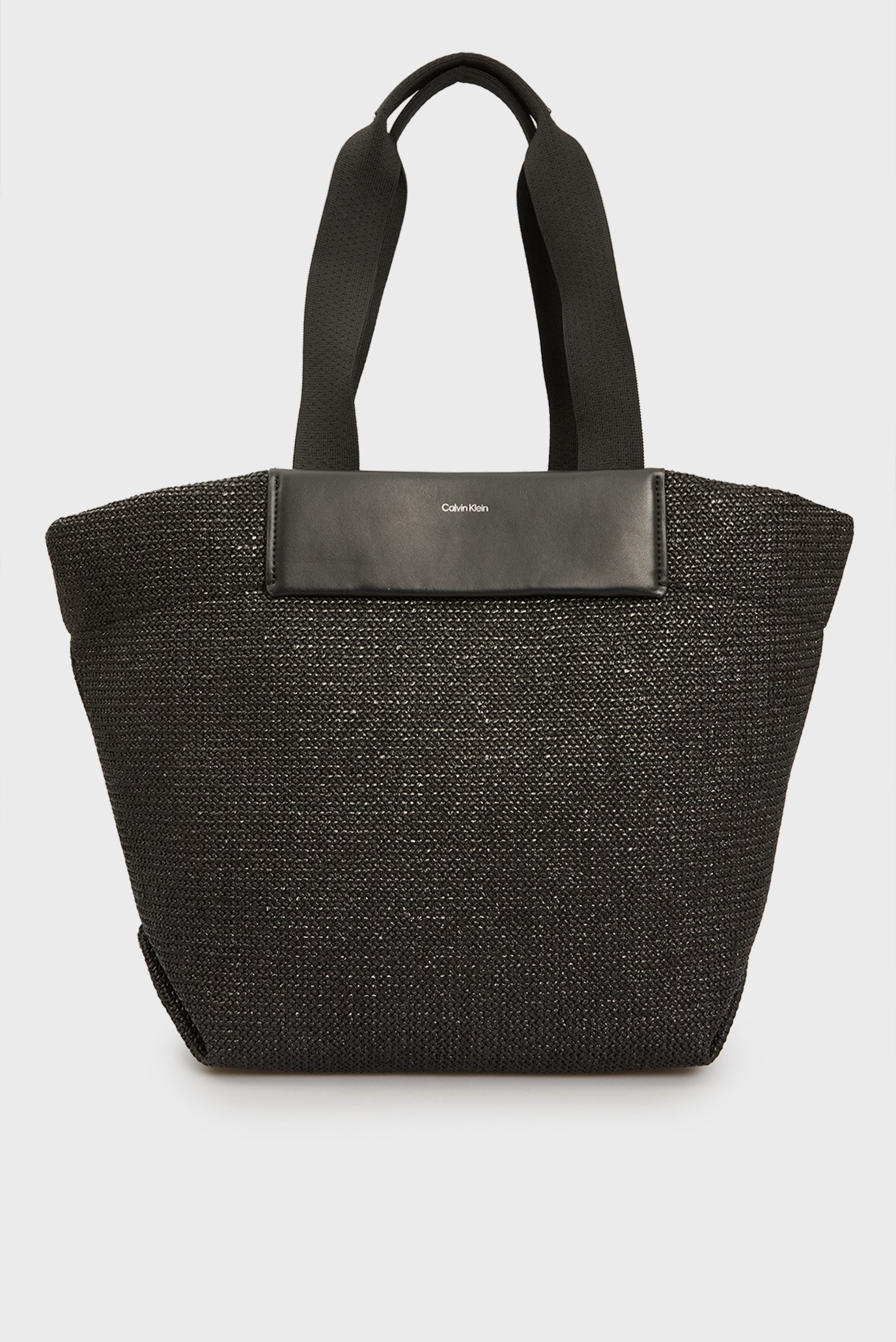Женская черная сумка CK RAFFIA MEDIUM SHOPPER 1