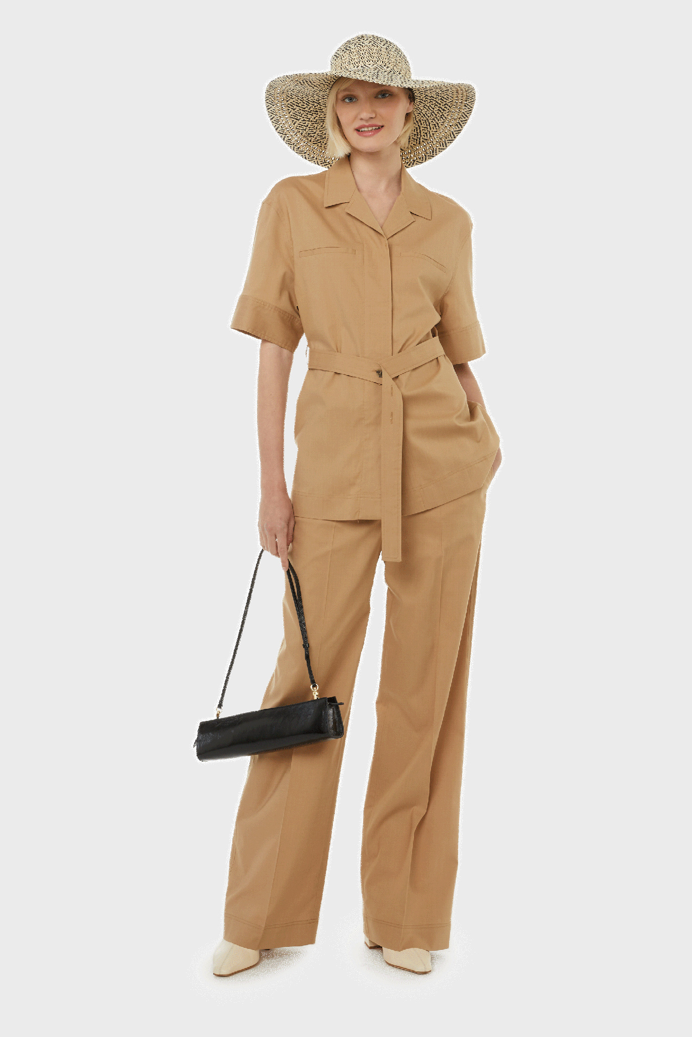 Женская бежевая рубашка SOFT TAILORED 3