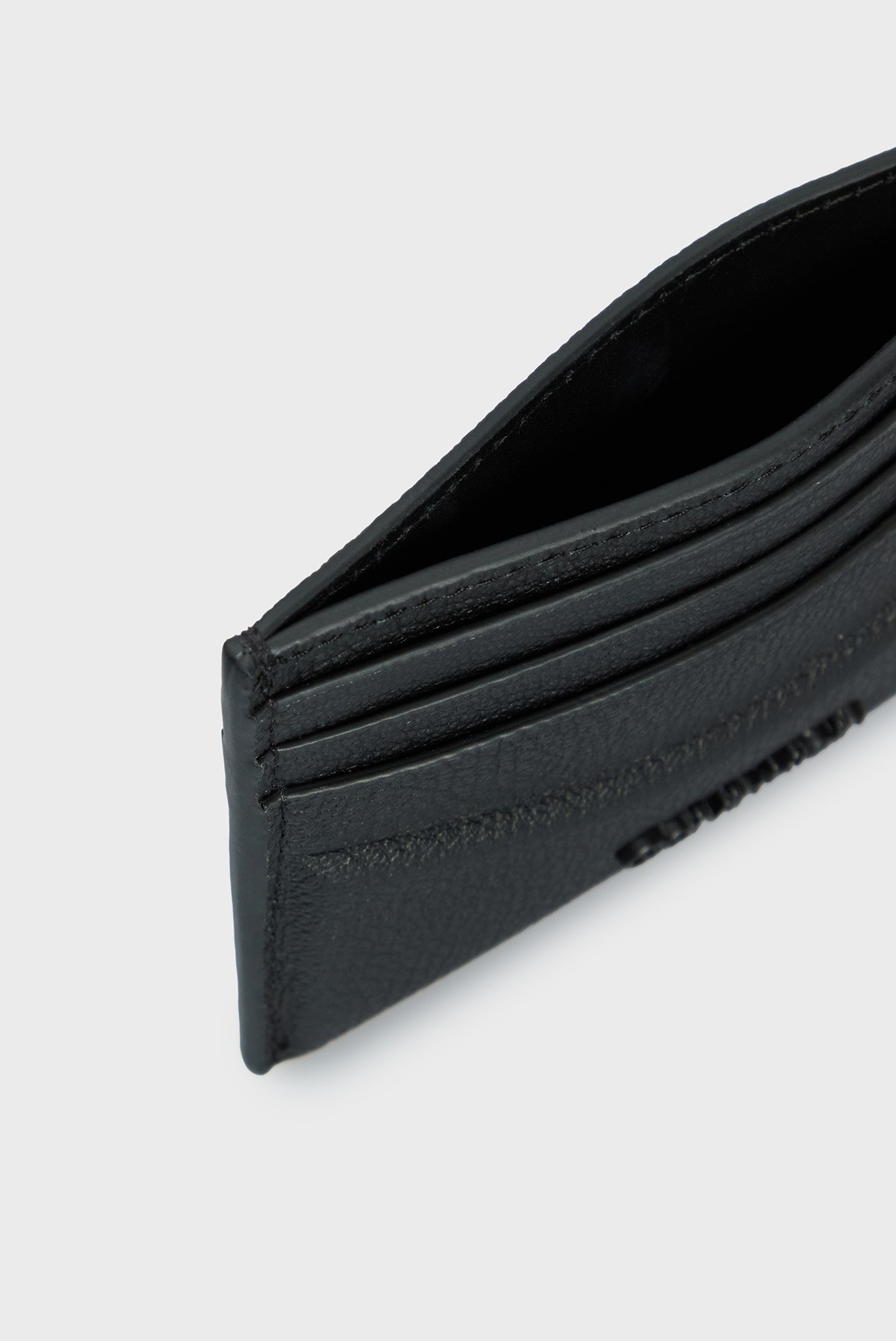 Мужской черный кожаный кардхолдер MINIMAL FOCUS CARDHOLDER 6CC 5