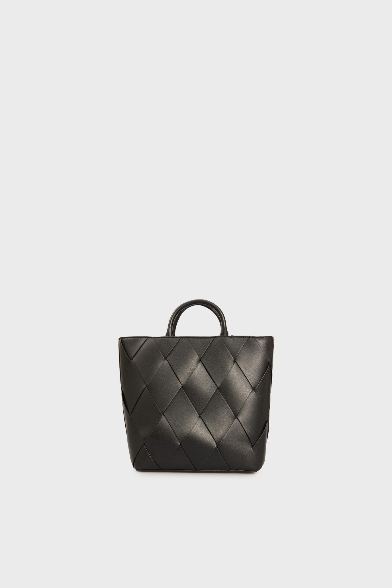 Женская черная сумка CK WOVEN MEDIUM TOTE 4