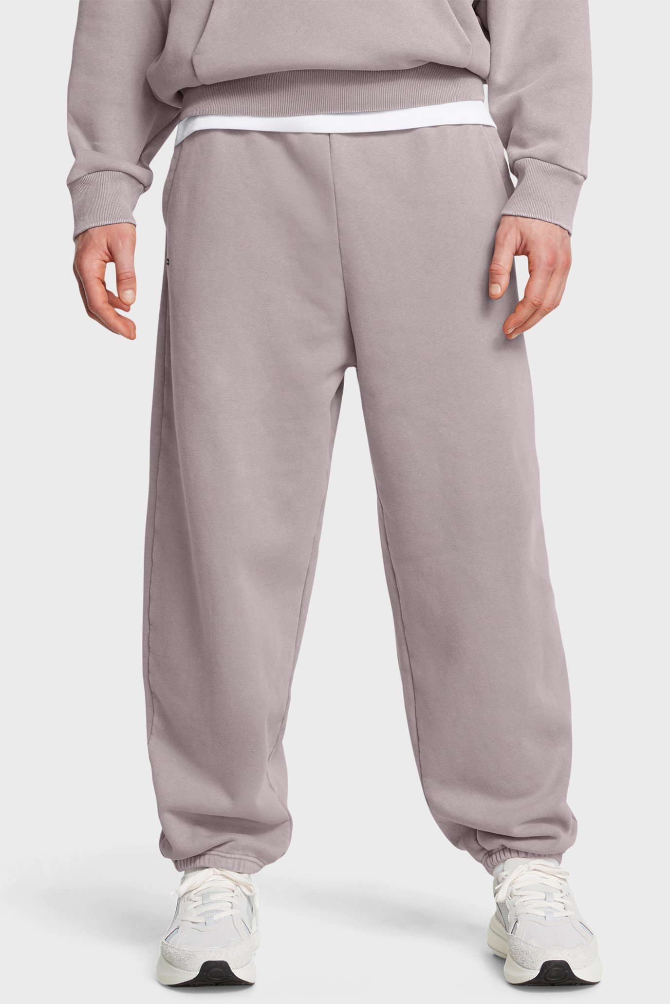 Мужские серые спортивные брюки UA Icon HWT Flc Wash OS Pant 1