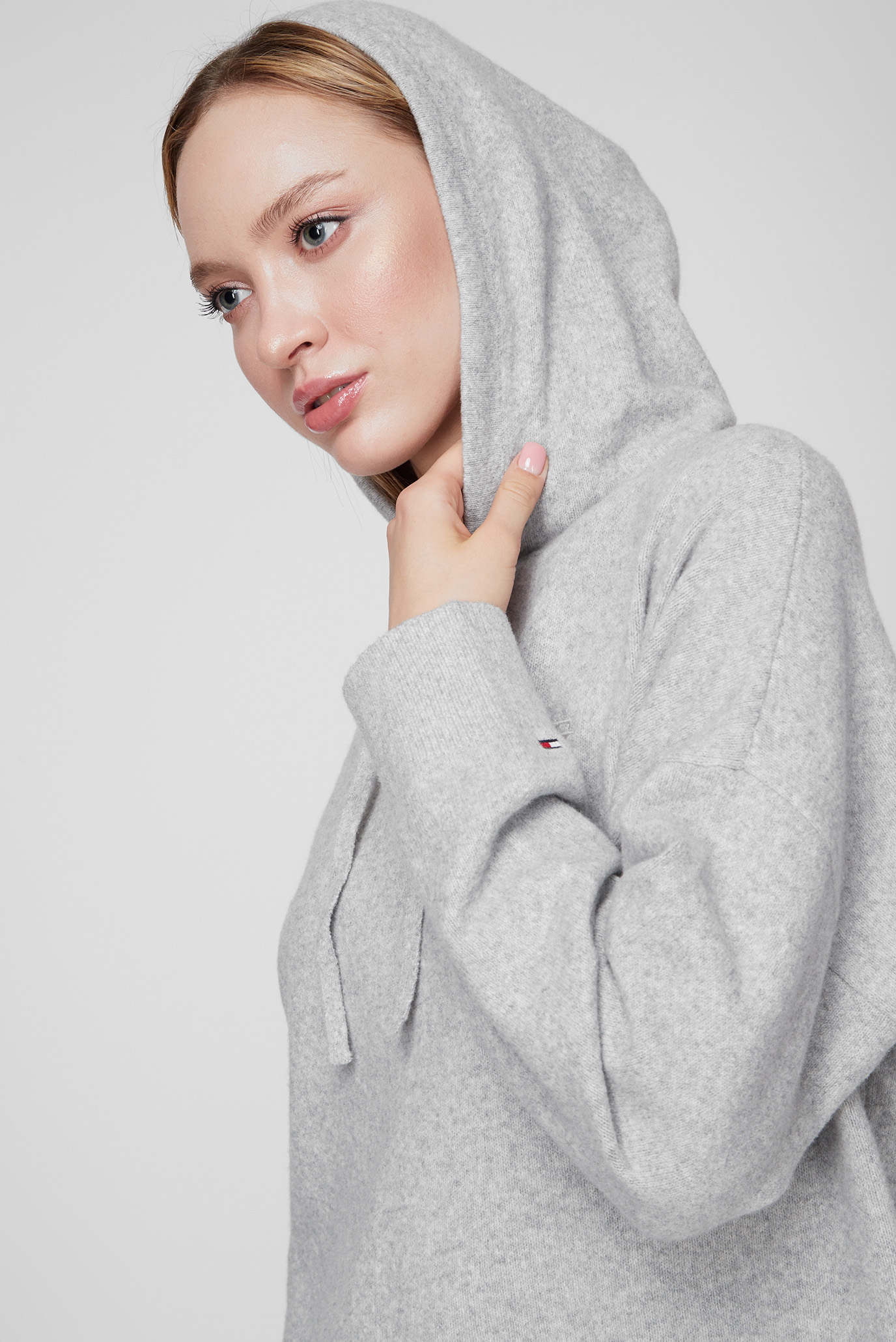 Женское серое худи TH FLEXTommy Hilfiger Женское серое худи TH FLEX 10