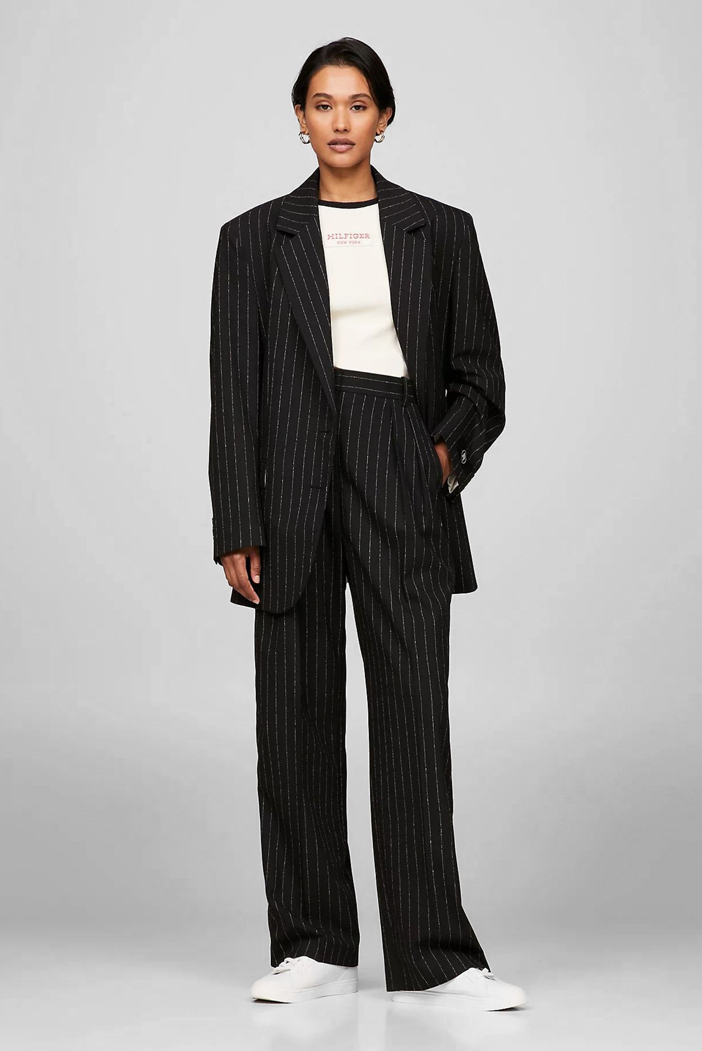 Пиджак OVERSIZED PREP PINSTRIPE BLAZER 2