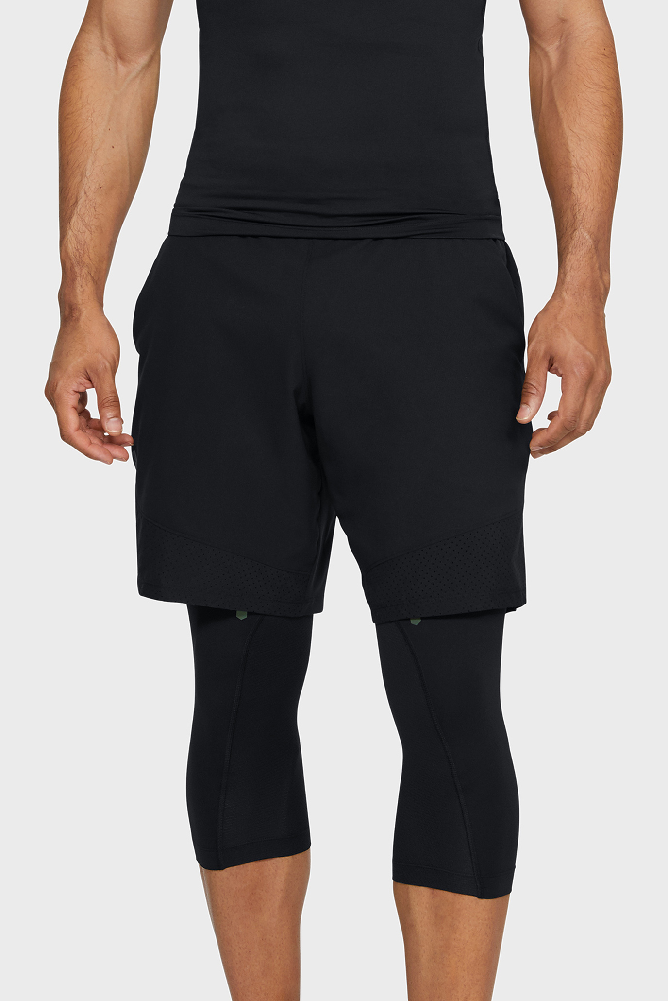 Мужские черные тайтсы UA Rush 3/4 6