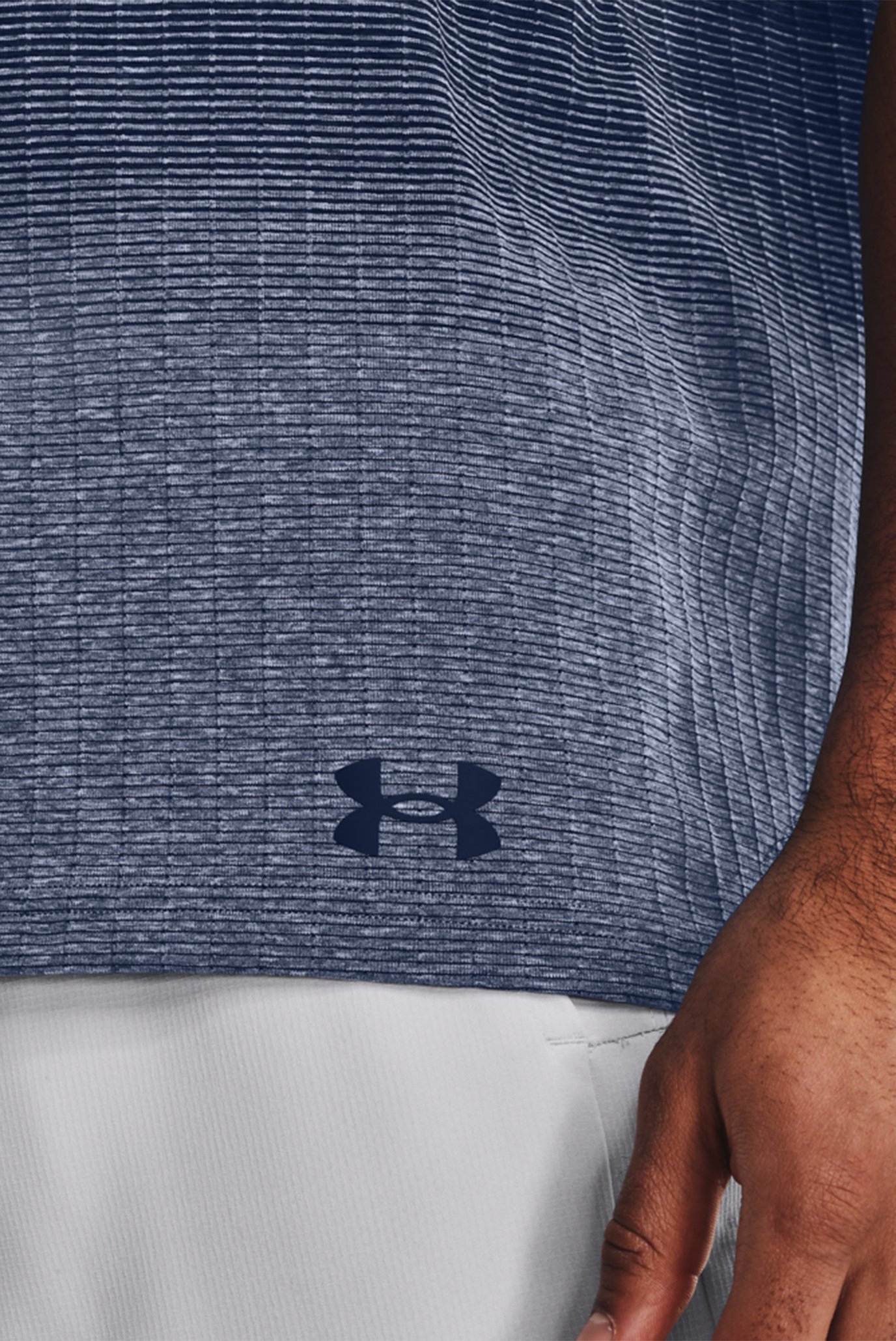 Мужская синяя майка UA Seamless LUX Tank 11