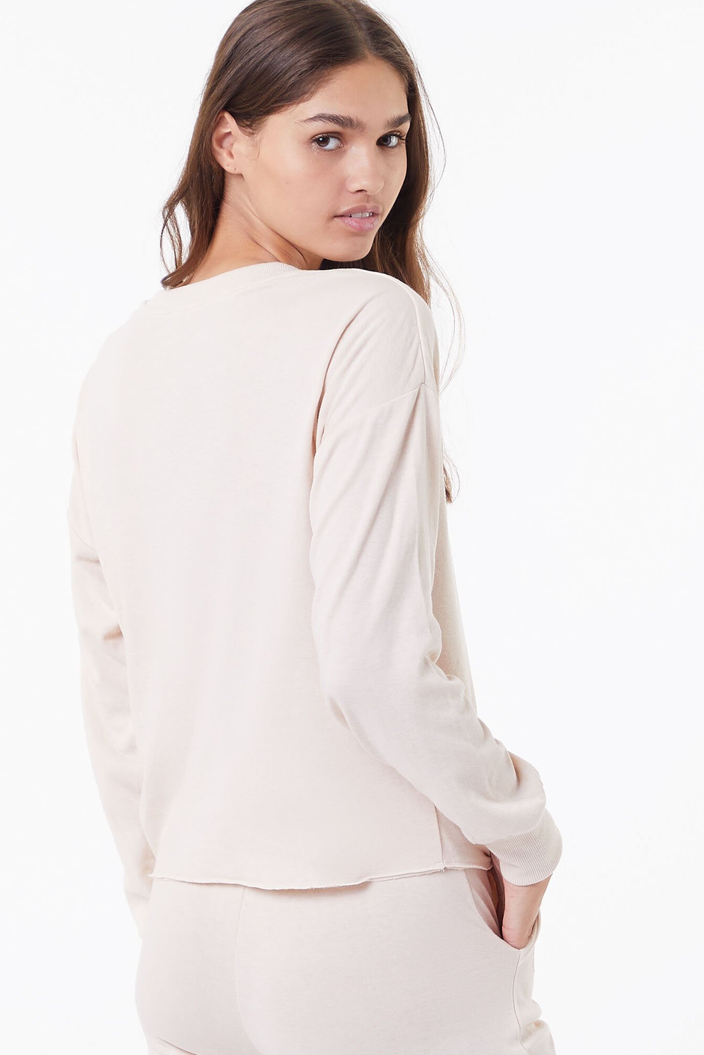 Женский пудровый лонгслив SAEL 2