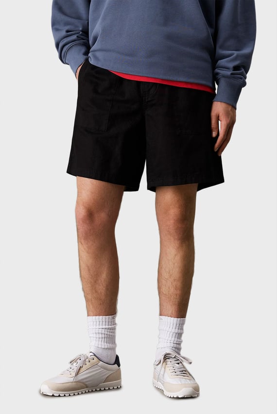 Мужские черные шорты LINEN SHORT