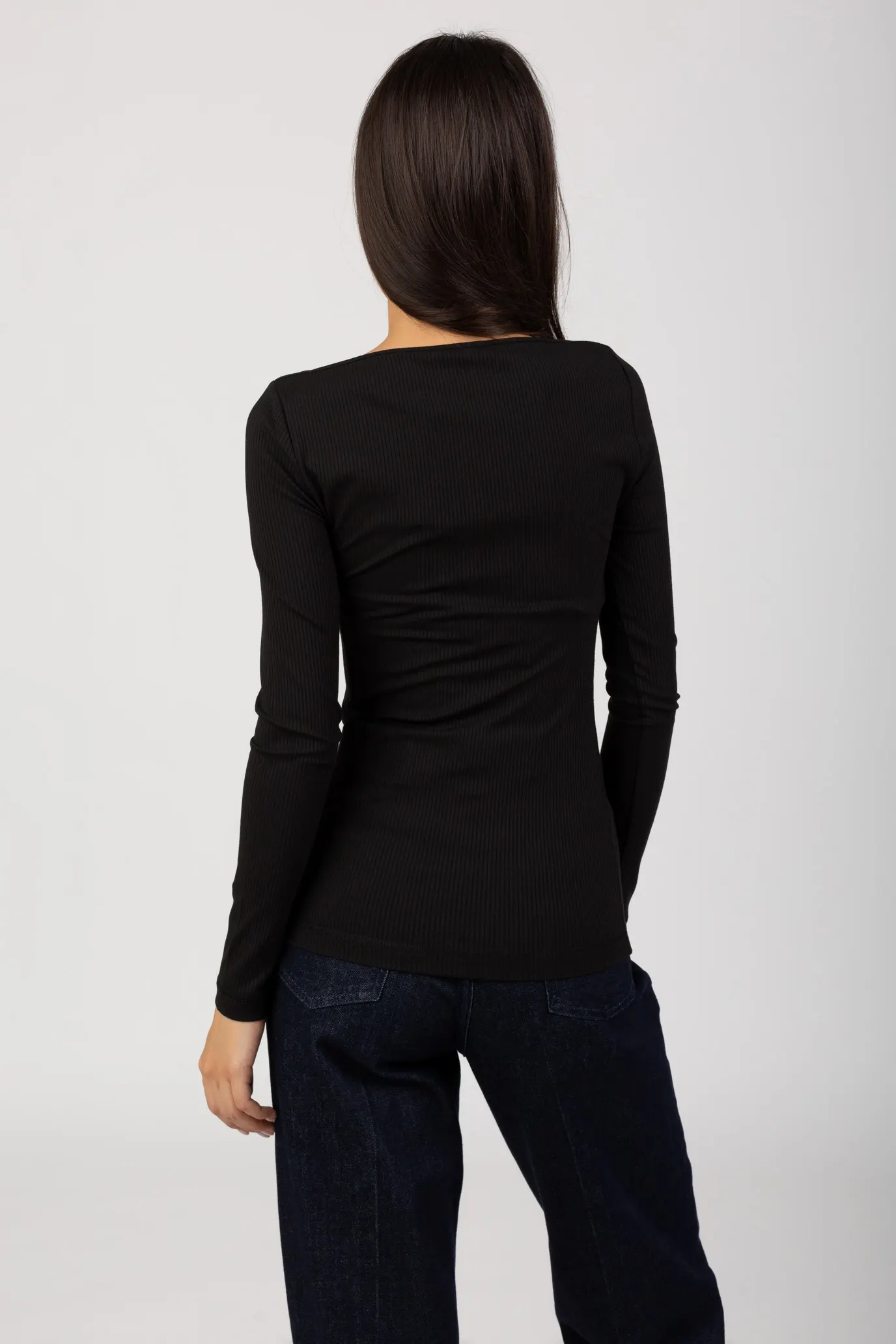 Лонгслив MODAL RIB RAZOR NECK JERSEY TOP 3