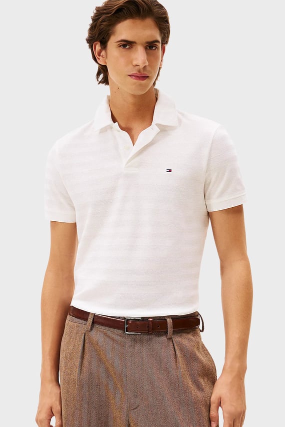 Поло SS HERRINGBONE REG POLO Tommy Hilfiger