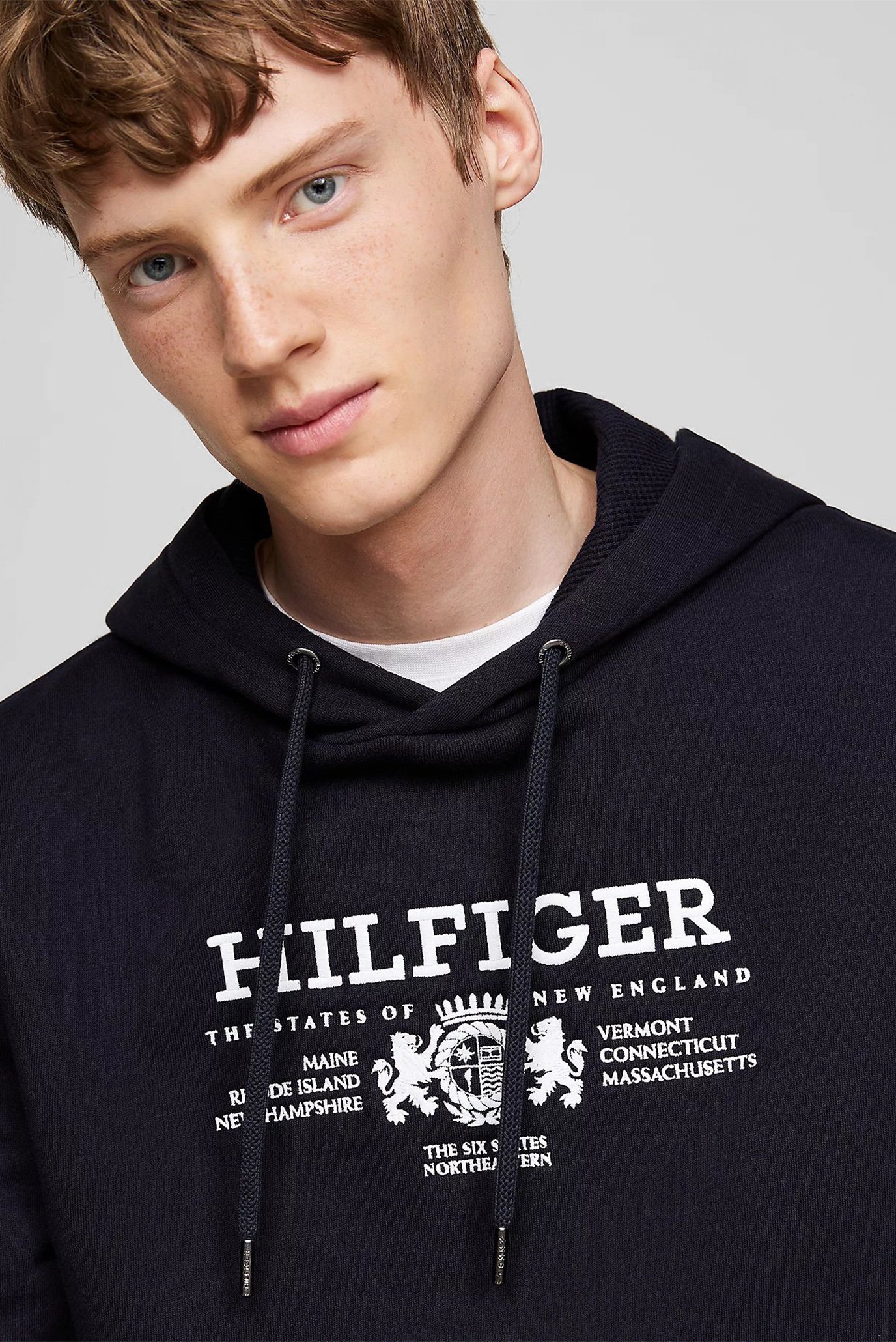 Мужское темно-синее худи HILFIGER CREST EMRBO HOODY 4