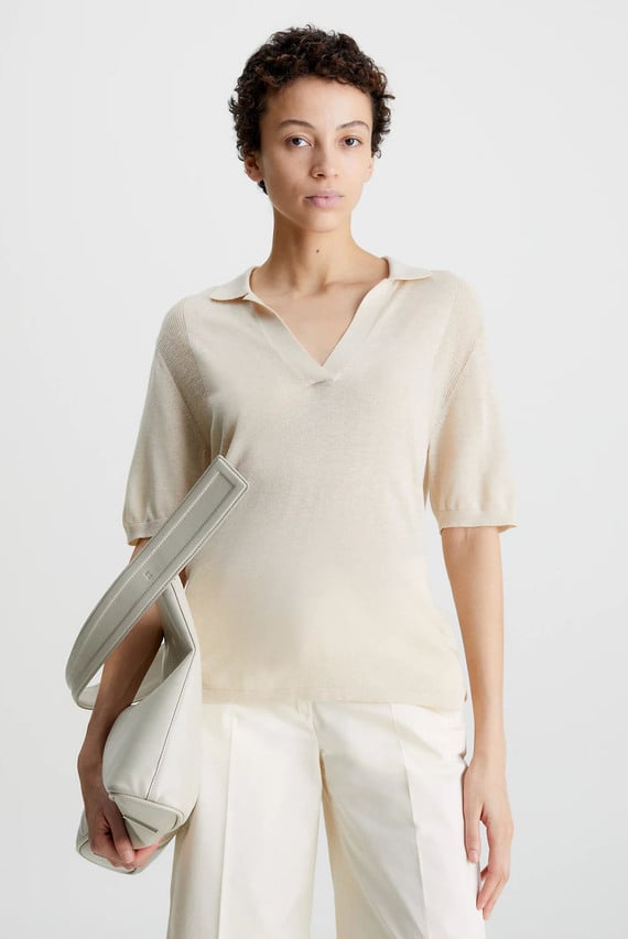 Футболка LYOCELL BLEND POLO SWEATER SS