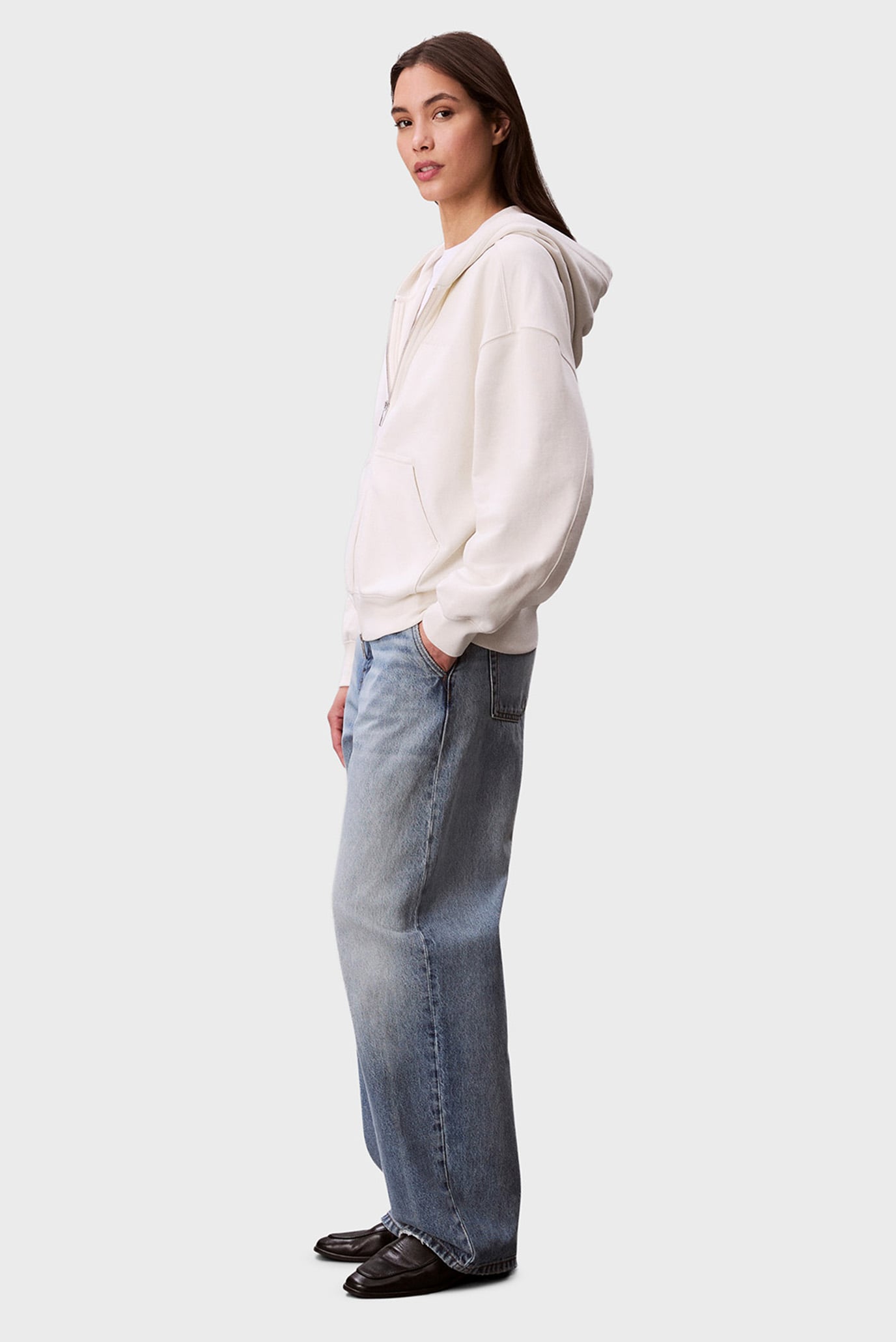 Реглан/A- LOGO EMB FRENCH TERRY FZ HOOD 4