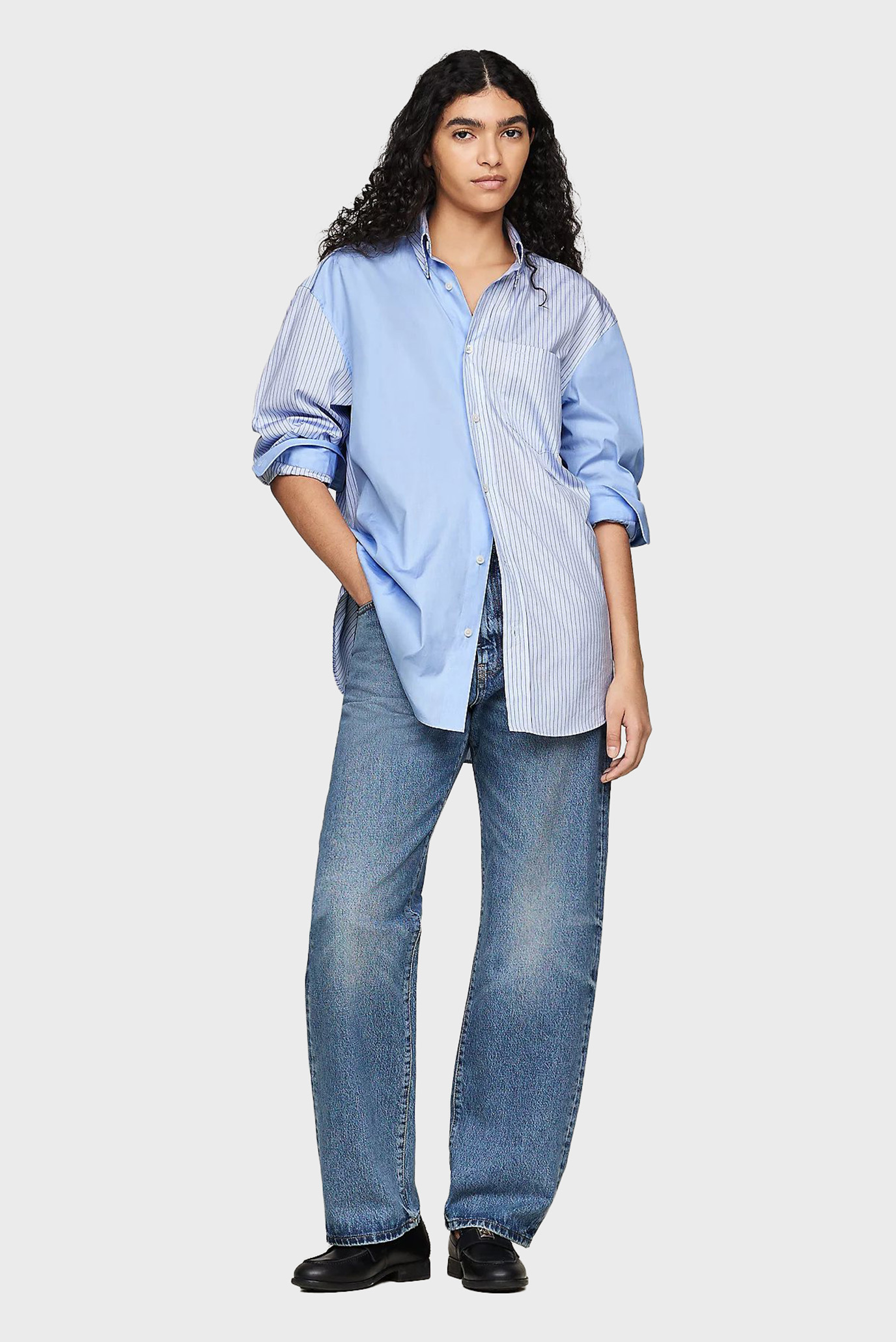 Женская голубая рубашка THC ITHACA STRIPE ARCHIVE 2