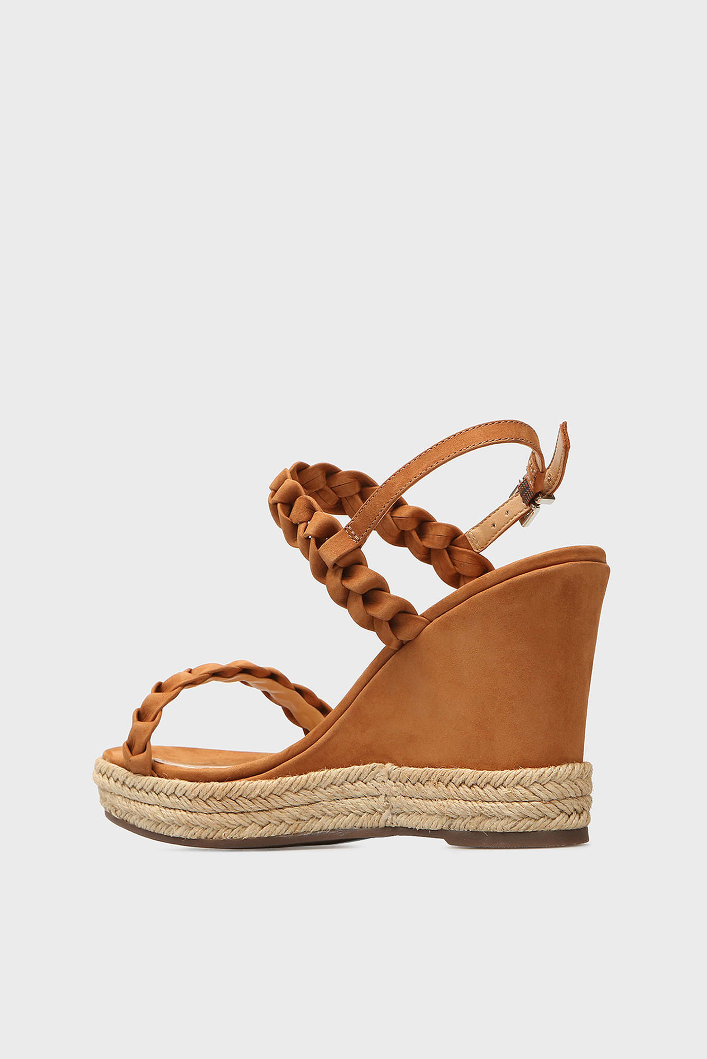 Женские рыжие кожаные босоножки 9