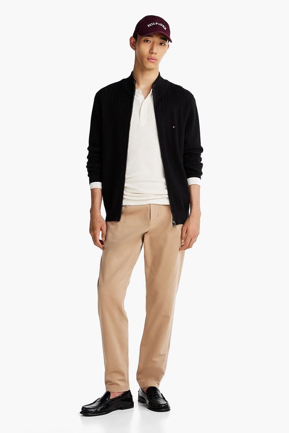 Кардиган HERRINGBONE STRUCTURE ZIP THRU