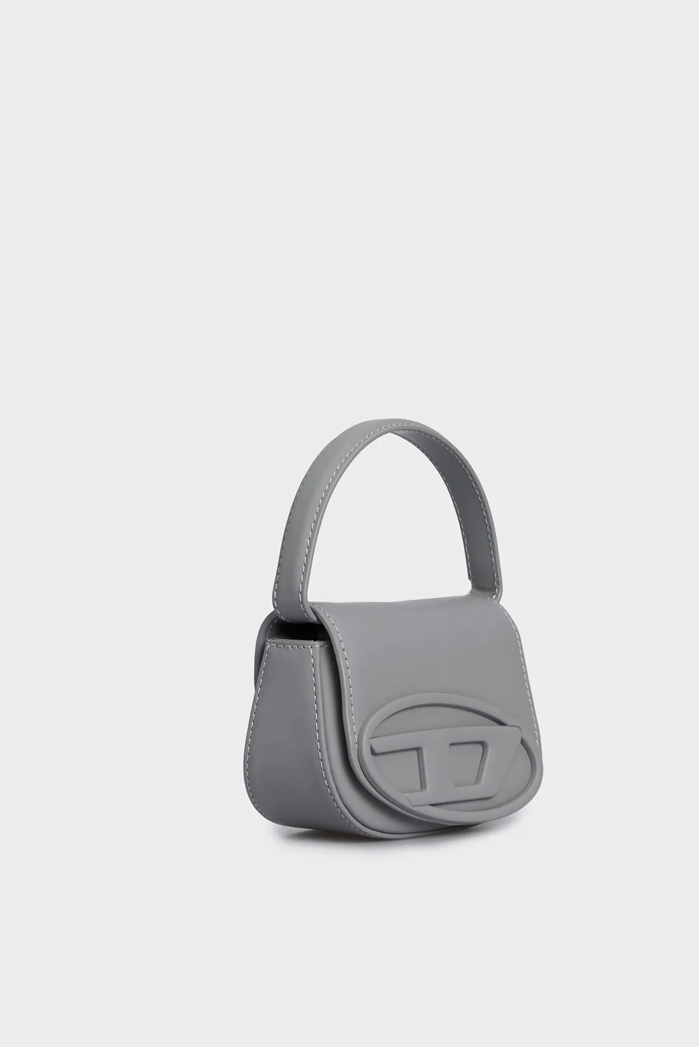 Женская серая кожаная сумка 1DR 3