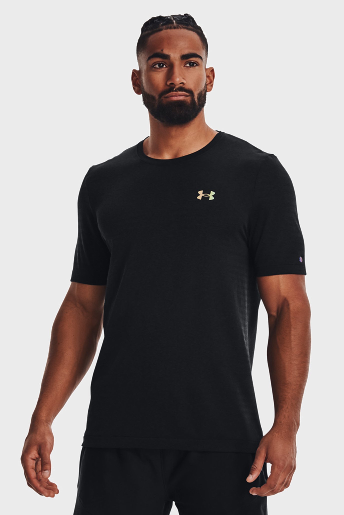 Мужская черная футболка UA Rush Seamless GeoSport SS 1