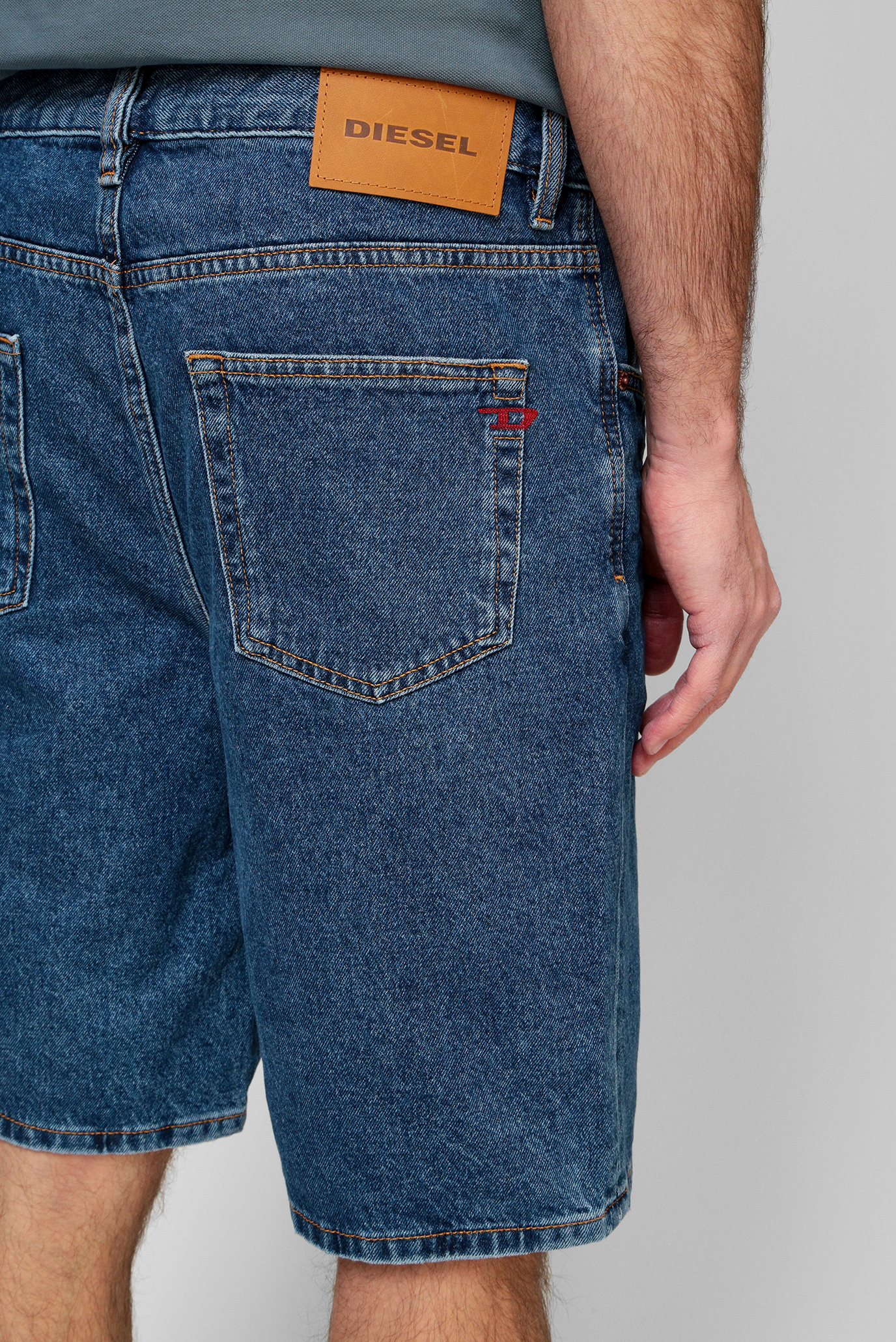 Мужские синие джинсовые шорты D-STRUKT-SHORT 2