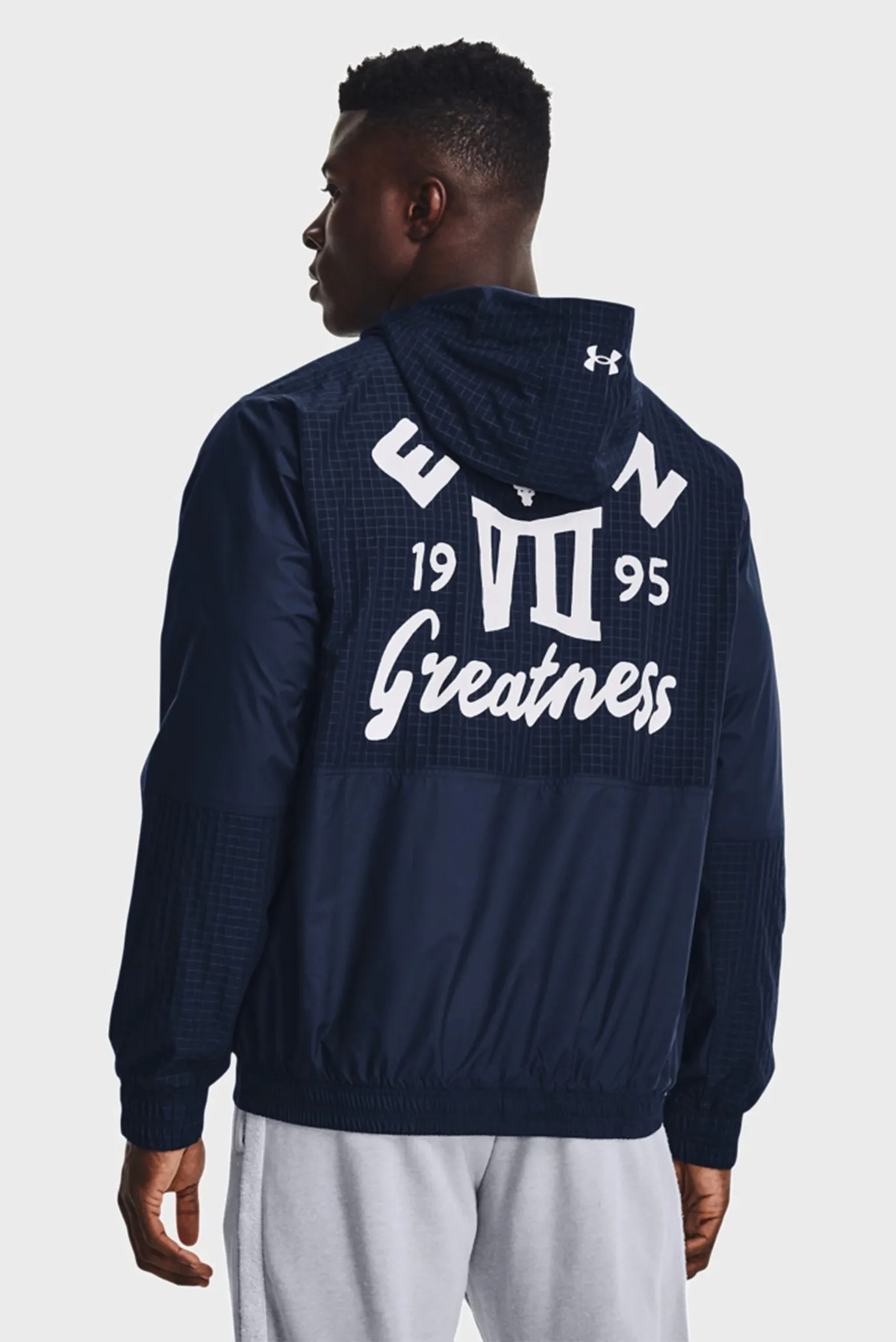 Мужская темно-синяя ветровка UA Pjt Rock Q1 Woven Layer 3