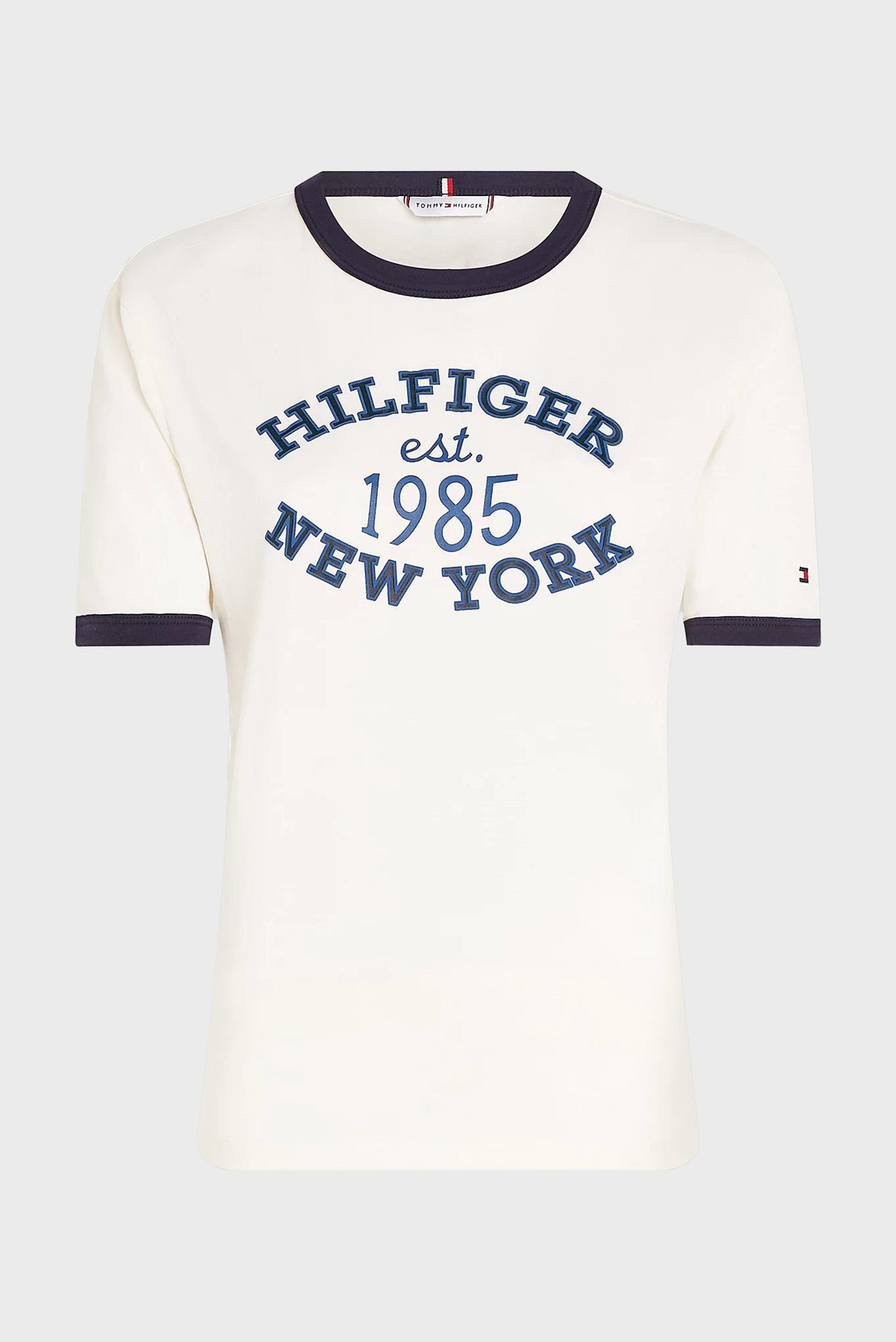 Женская белая футболка REG VARSITY RINGER 5