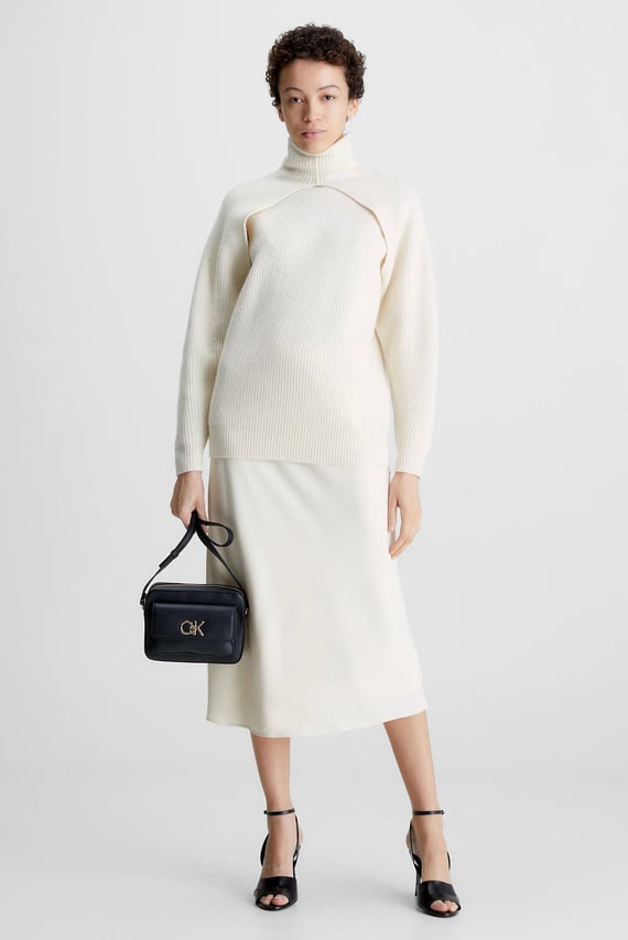 Юбка/RECYCLED CDC BIAS CUT MIDI SKIRT