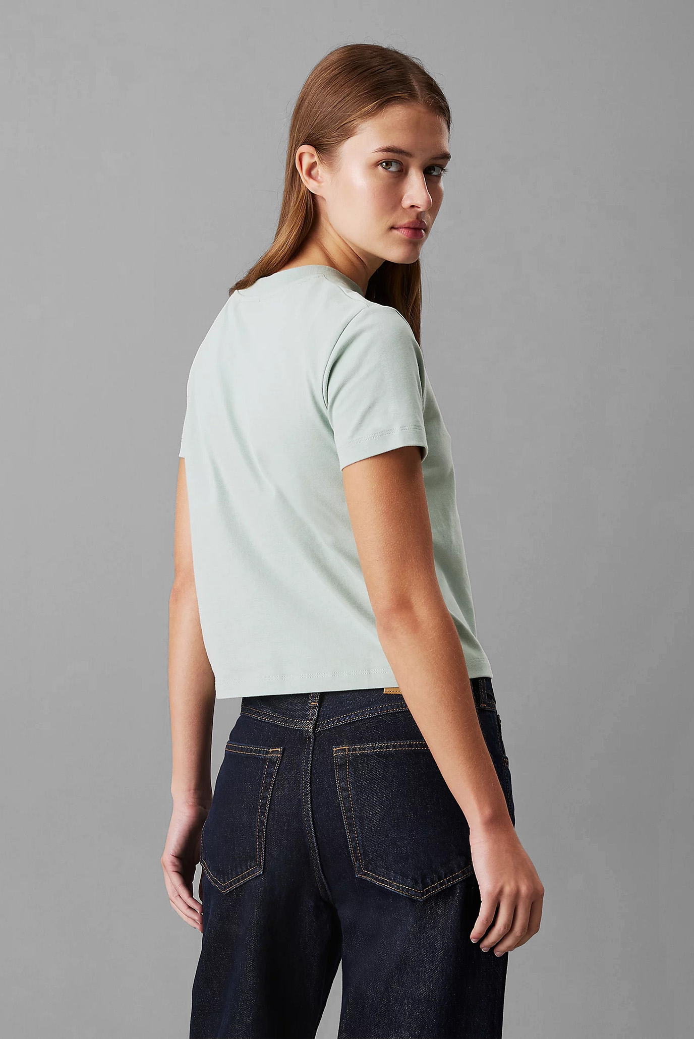 Футболка WOVEN LABEL PEACHED BABY TEECalvin Klein Jeans Футболка WOVEN LABEL PEACHED BABY TEE 3