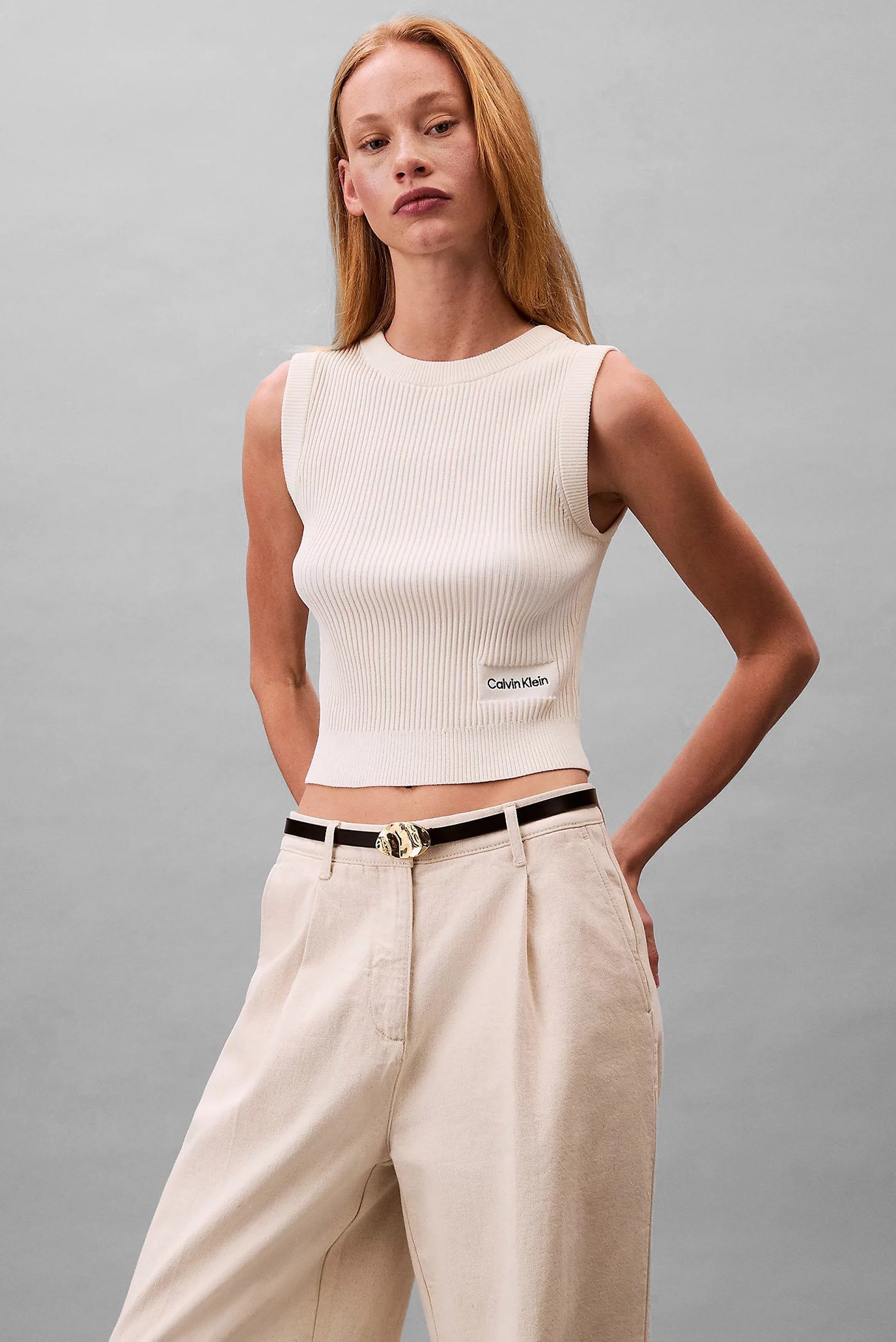 Свитер A- Viscose Nylon Crew Neck Vest 1