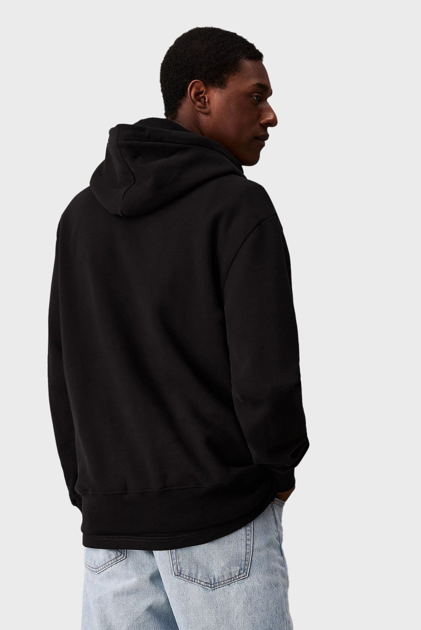 Мужское черное худи CHENILLE MONOLOGO 2