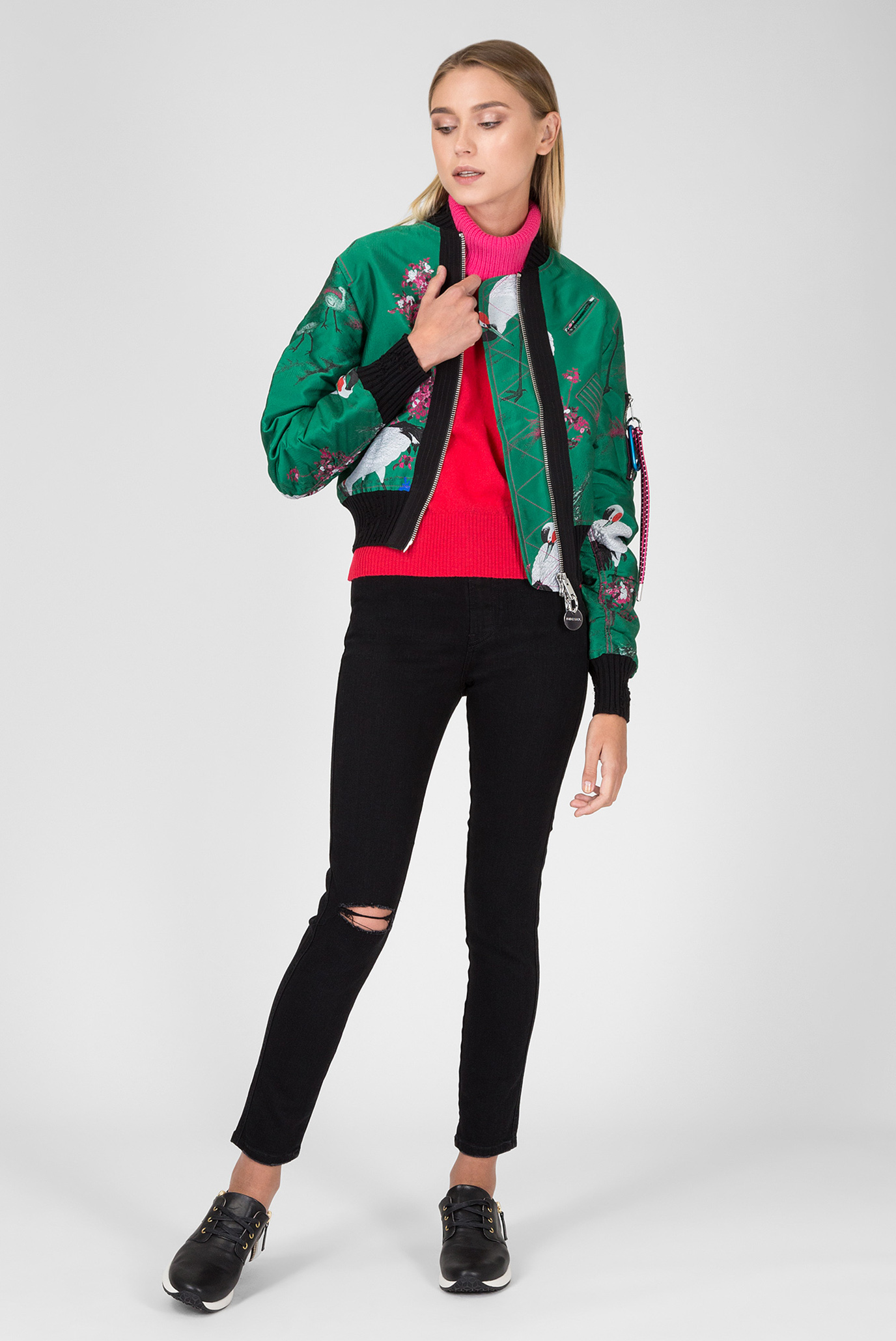 Женский малиновый шерстяной свитер 10