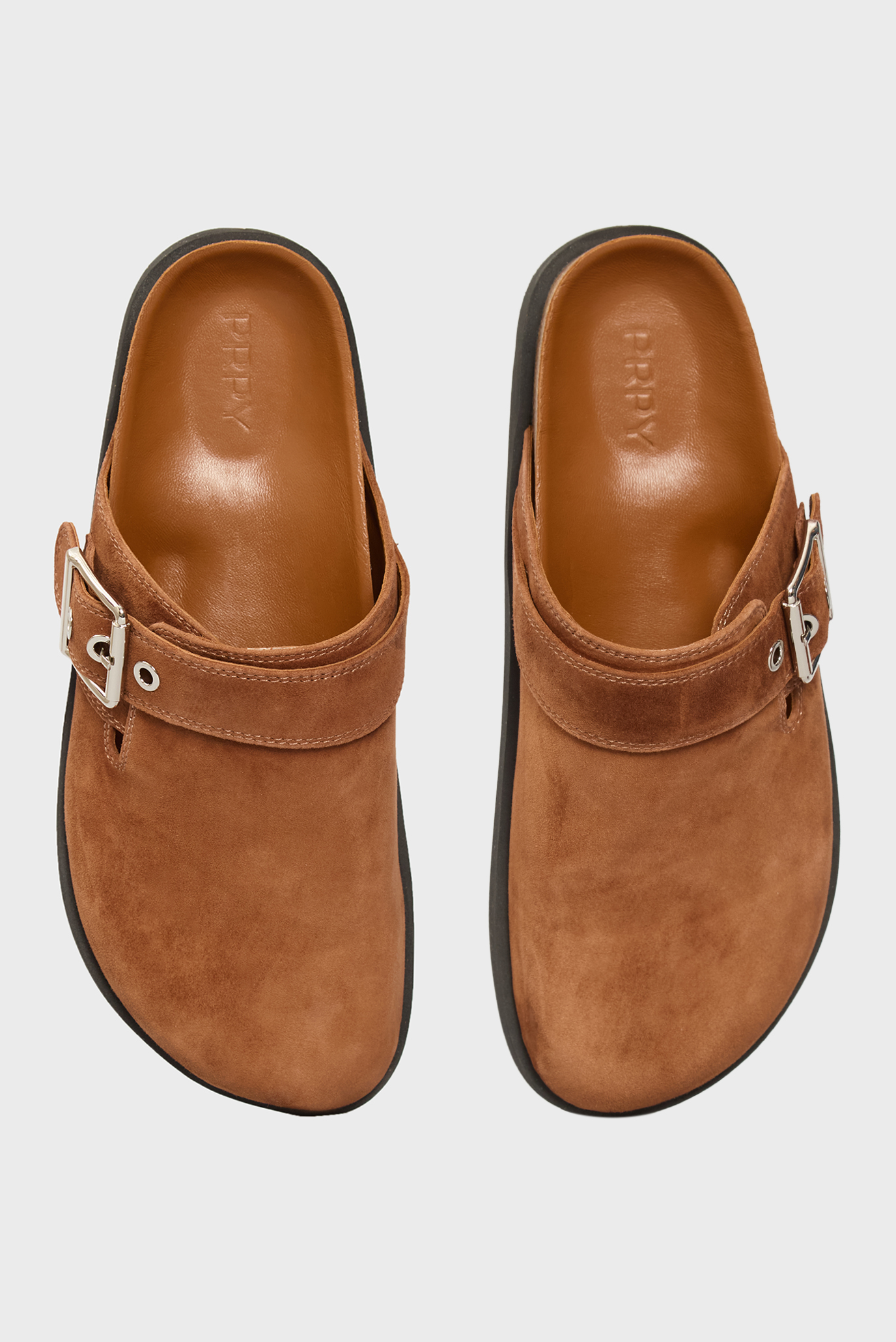 Женские коричневые замшевые клоги Marini 4