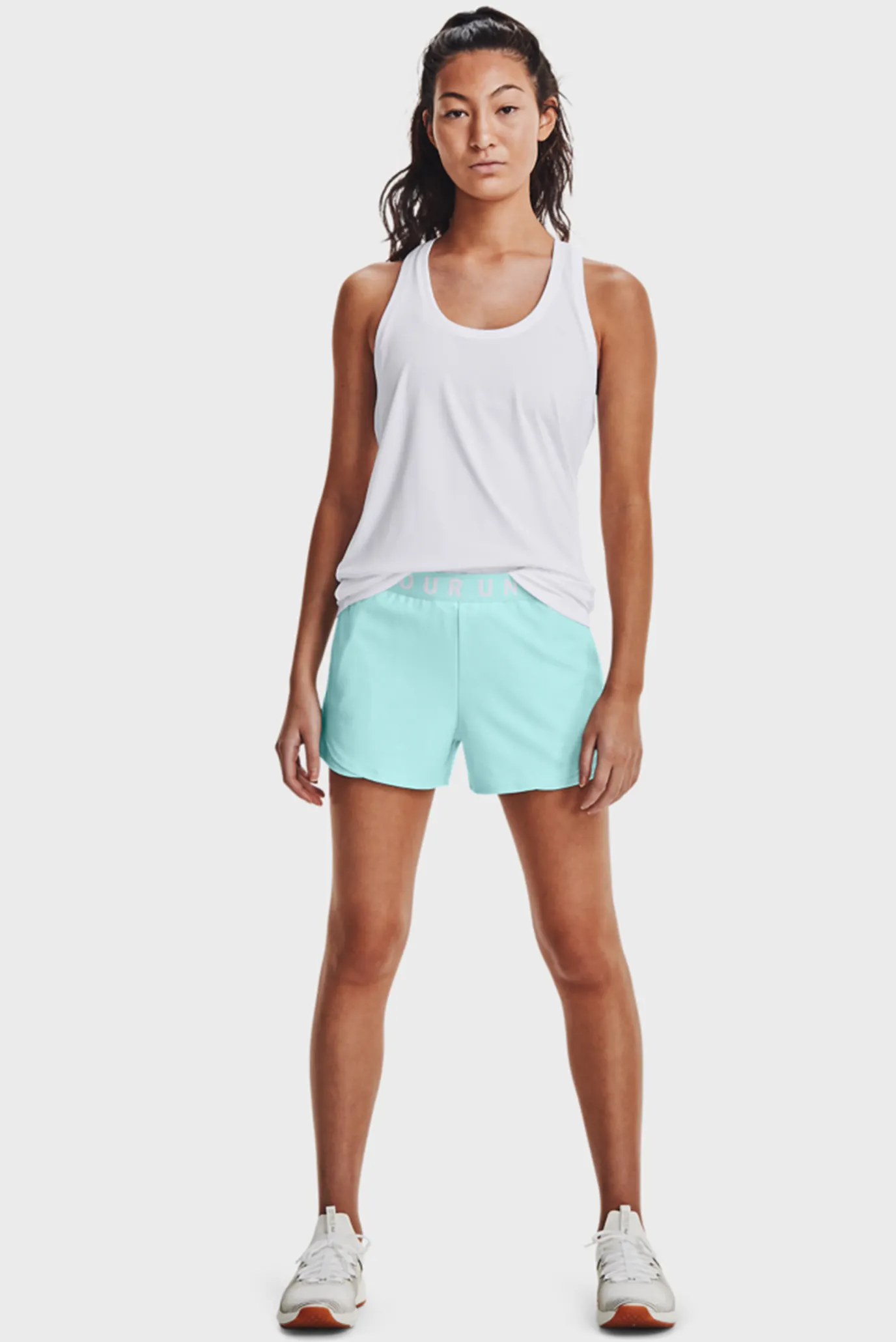 Женские мятные шорты Play Up Shorts Emboss 3.0 8