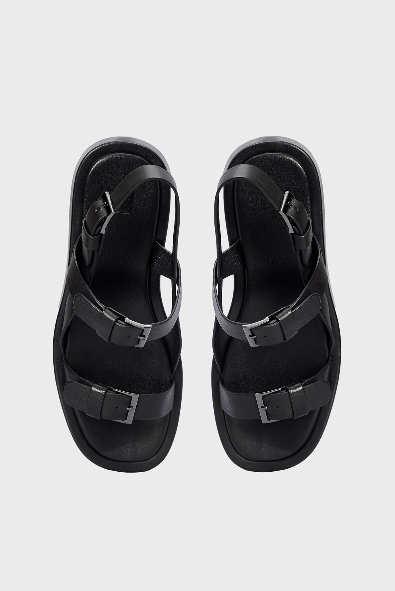 Женские черные кожаные сандалии Patsy 8